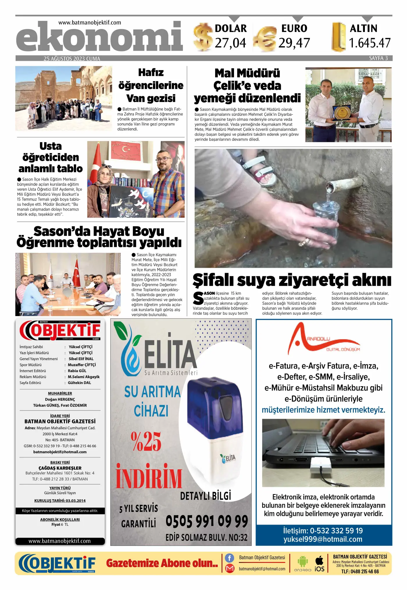 25.08.2023 tarihli sayı, 3. sayfa