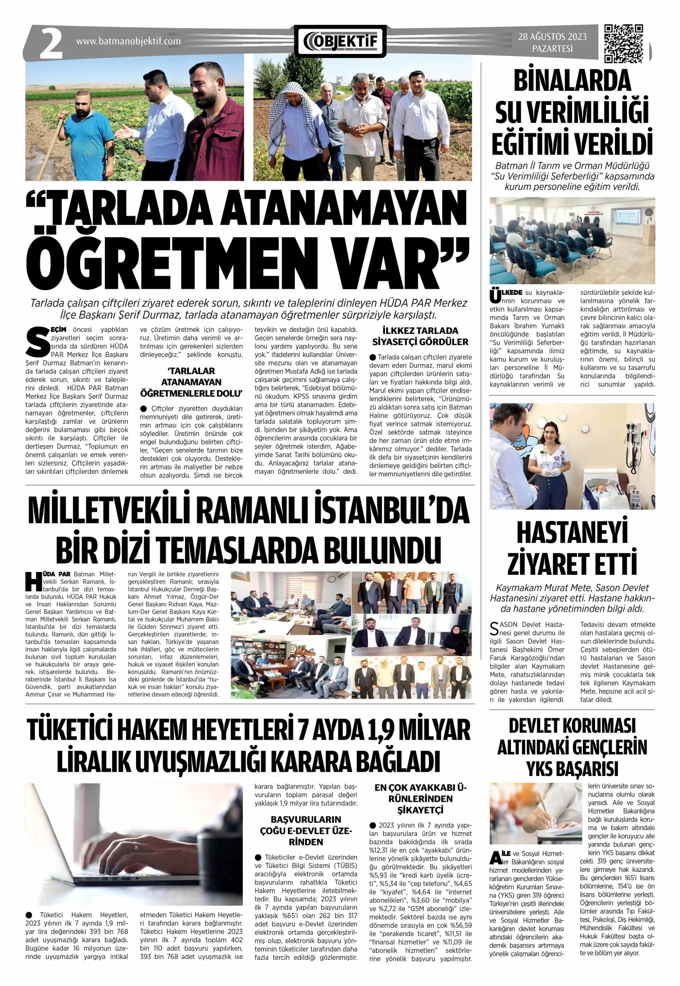 28.08.2023 tarihli sayı, 2. sayfa
