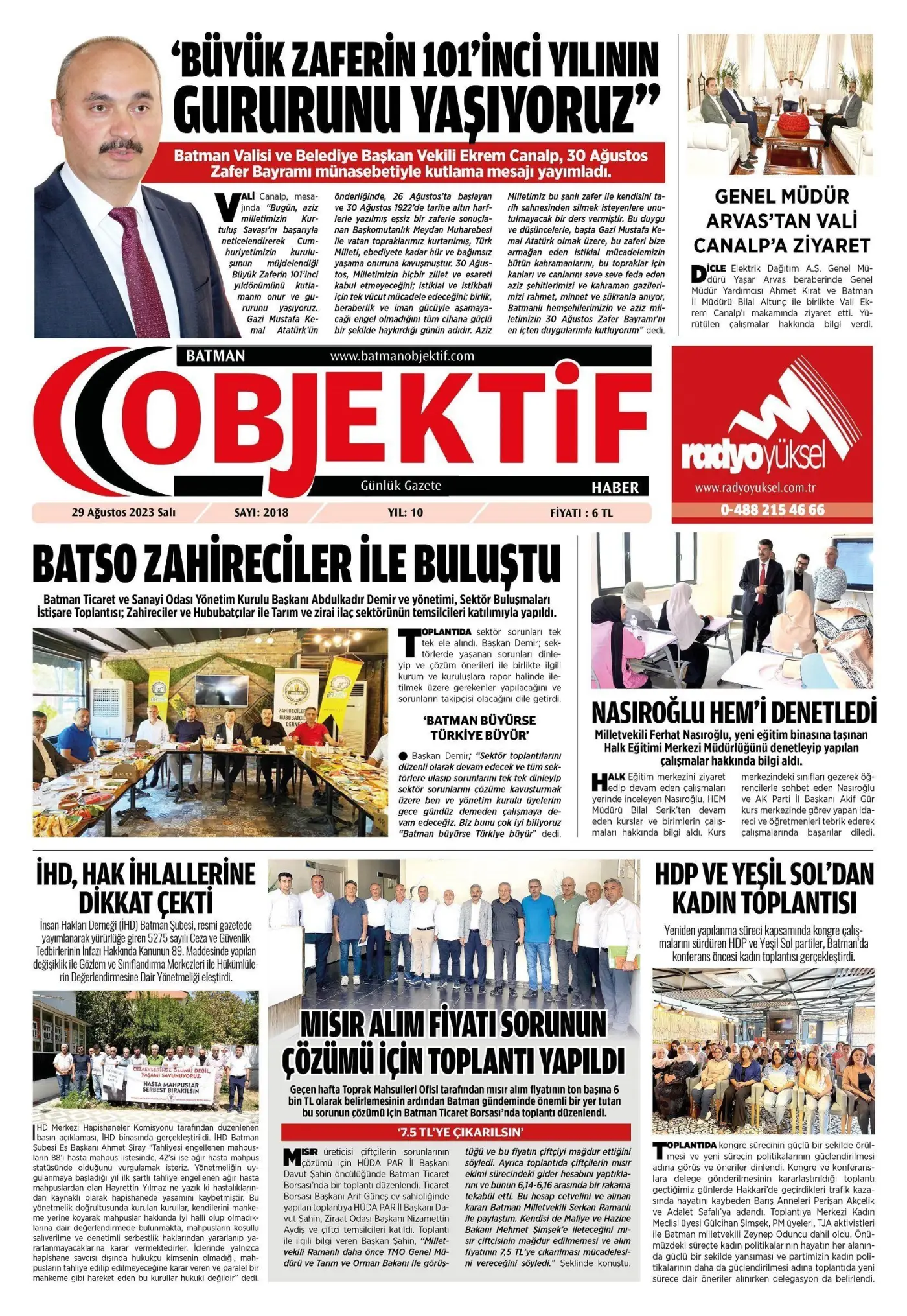 29.08.2023 tarihli sayı, 1. sayfa