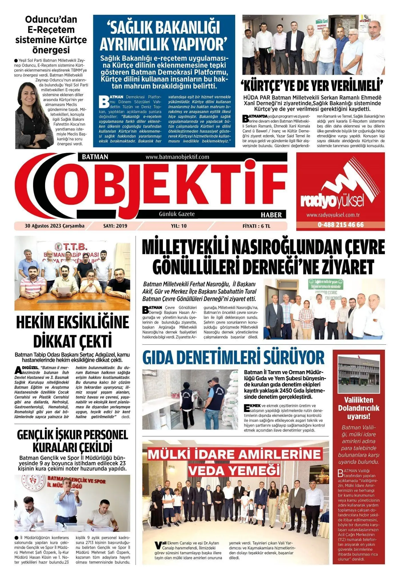 30.08.2023 tarihli sayı, 1. sayfa