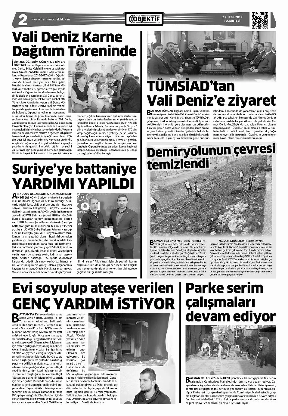 22.01.2017 tarihli sayı, 2. sayfa