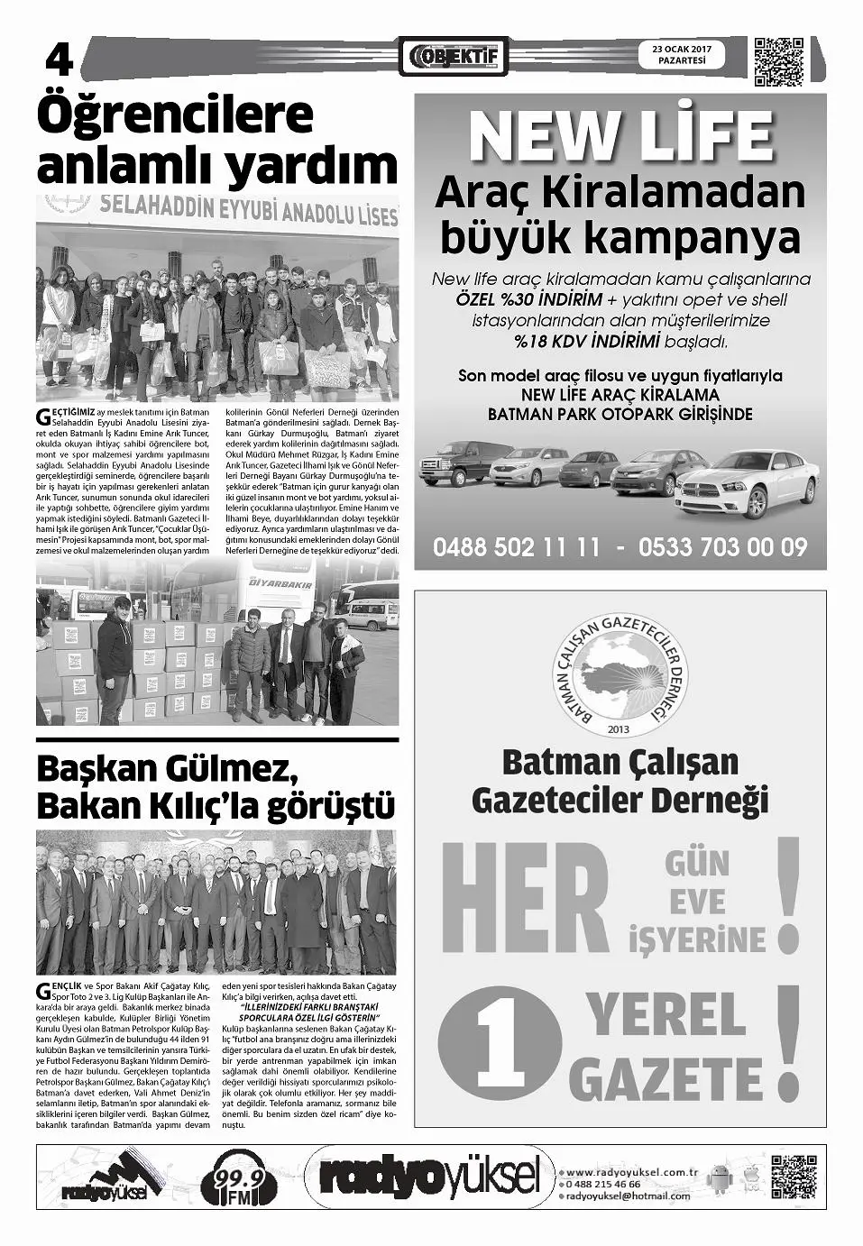22.01.2017 tarihli sayı, 4. sayfa