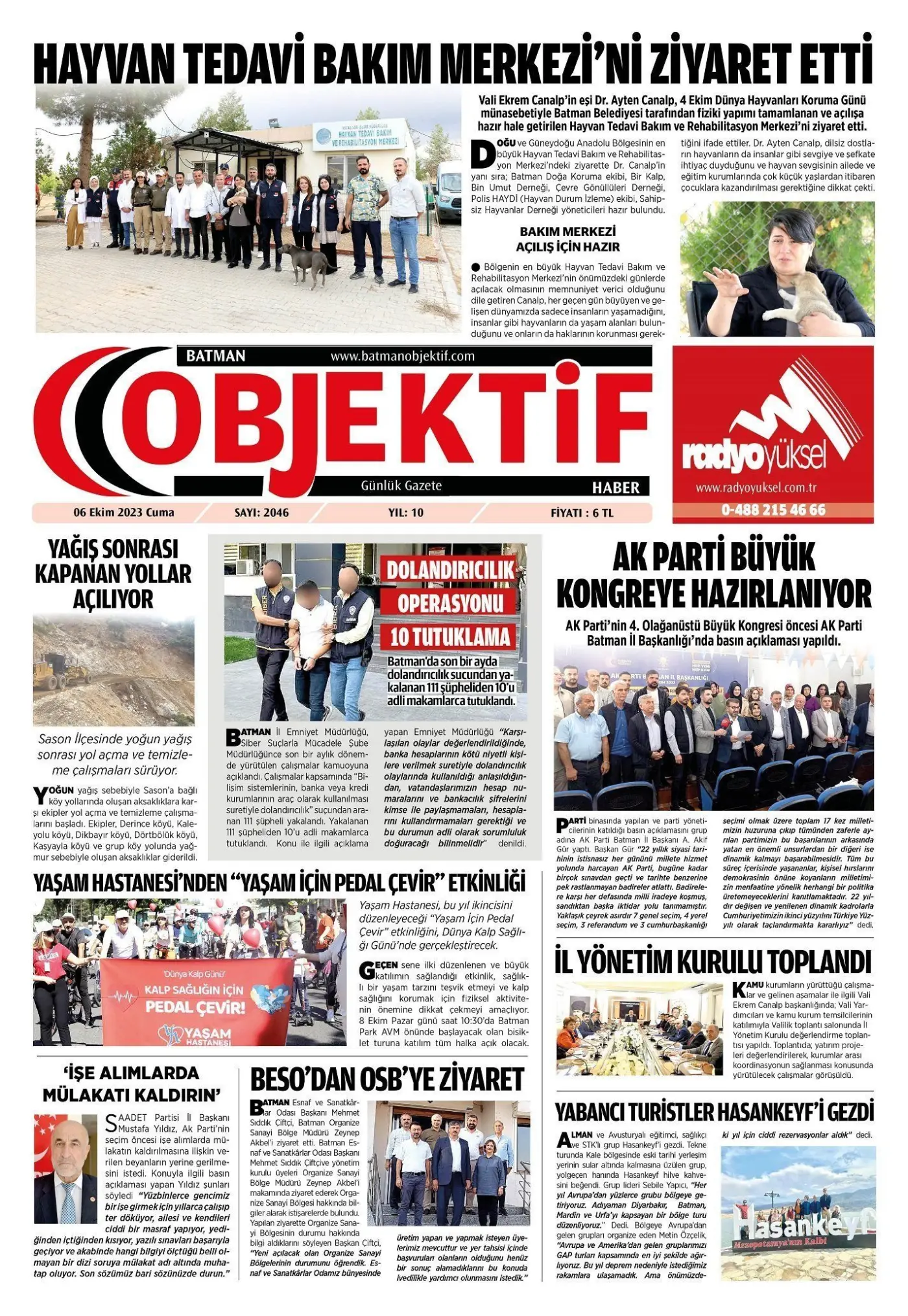 06.10.2023 tarihli sayı, 1. sayfa