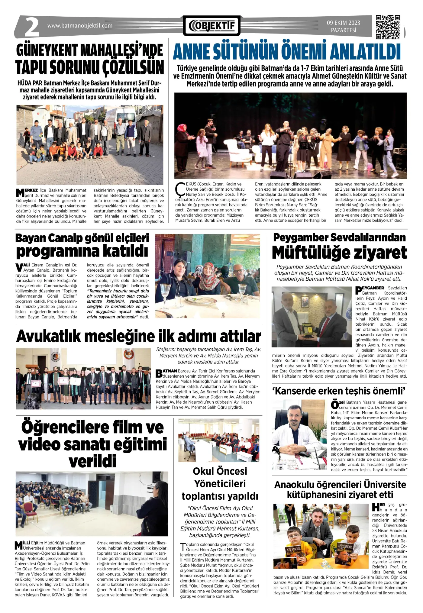 09.10.2023 tarihli sayı, 2. sayfa