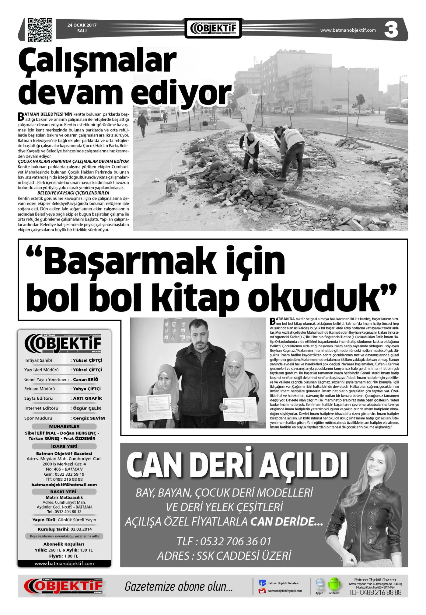 24.01.2017 tarihli sayı, 3. sayfa
