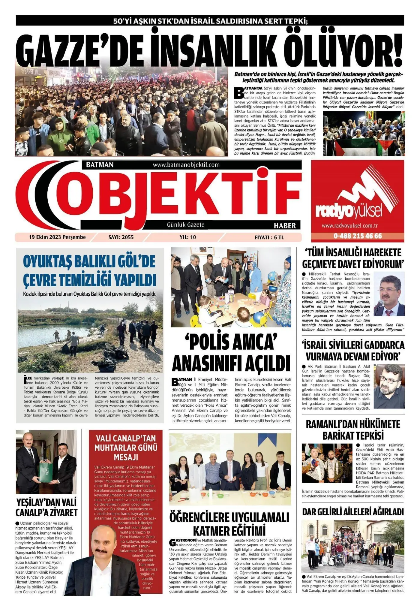 19.10.2023 tarihli sayı, 1. sayfa