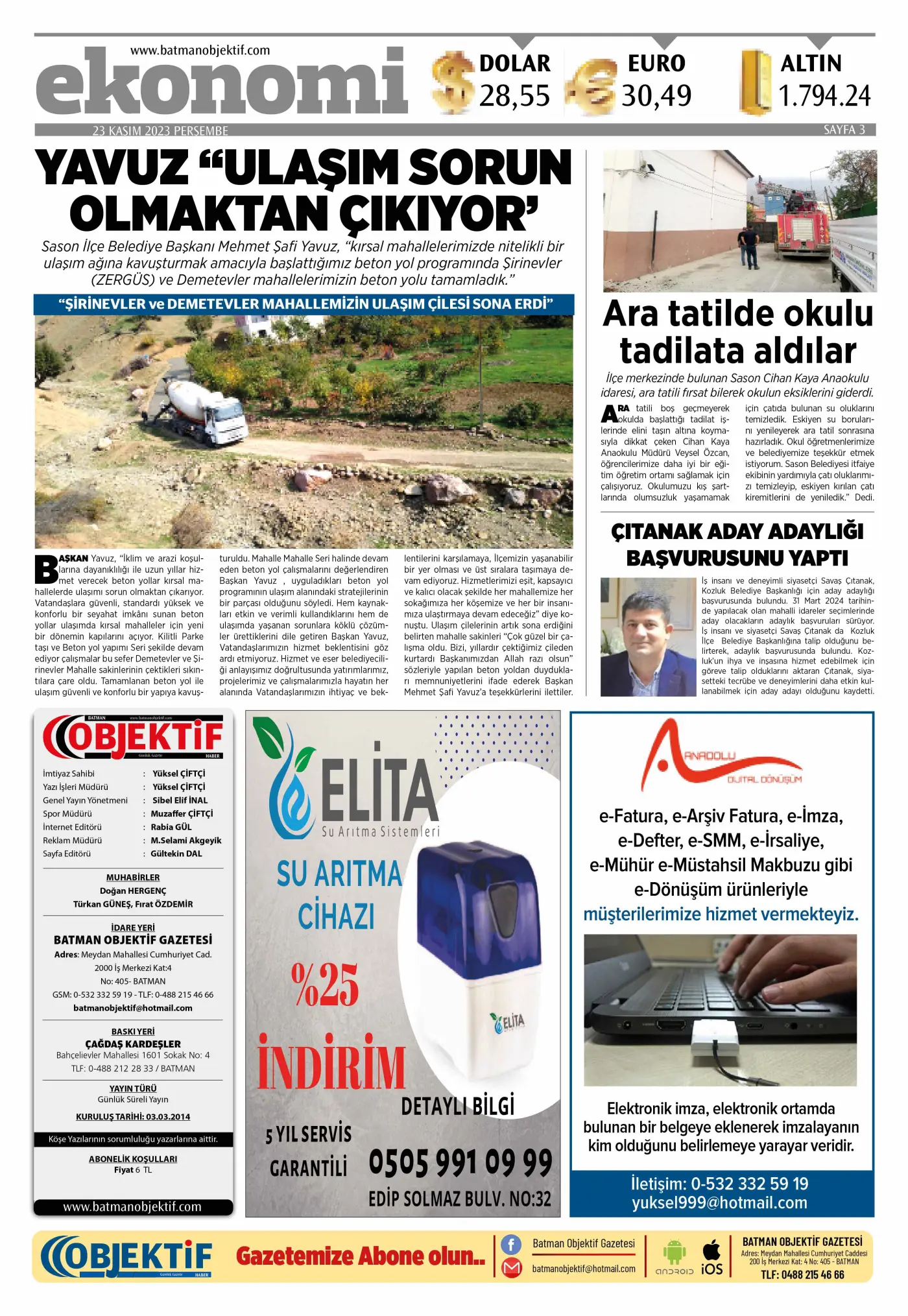 22.11.2023 tarihli sayı, 3. sayfa