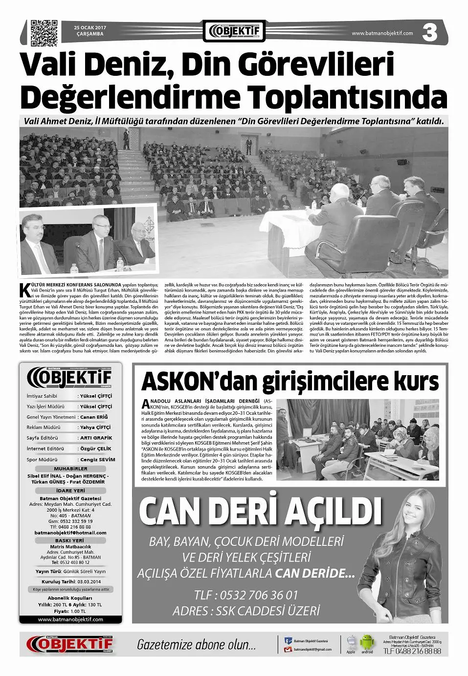 25.01.2017 tarihli sayı, 3. sayfa