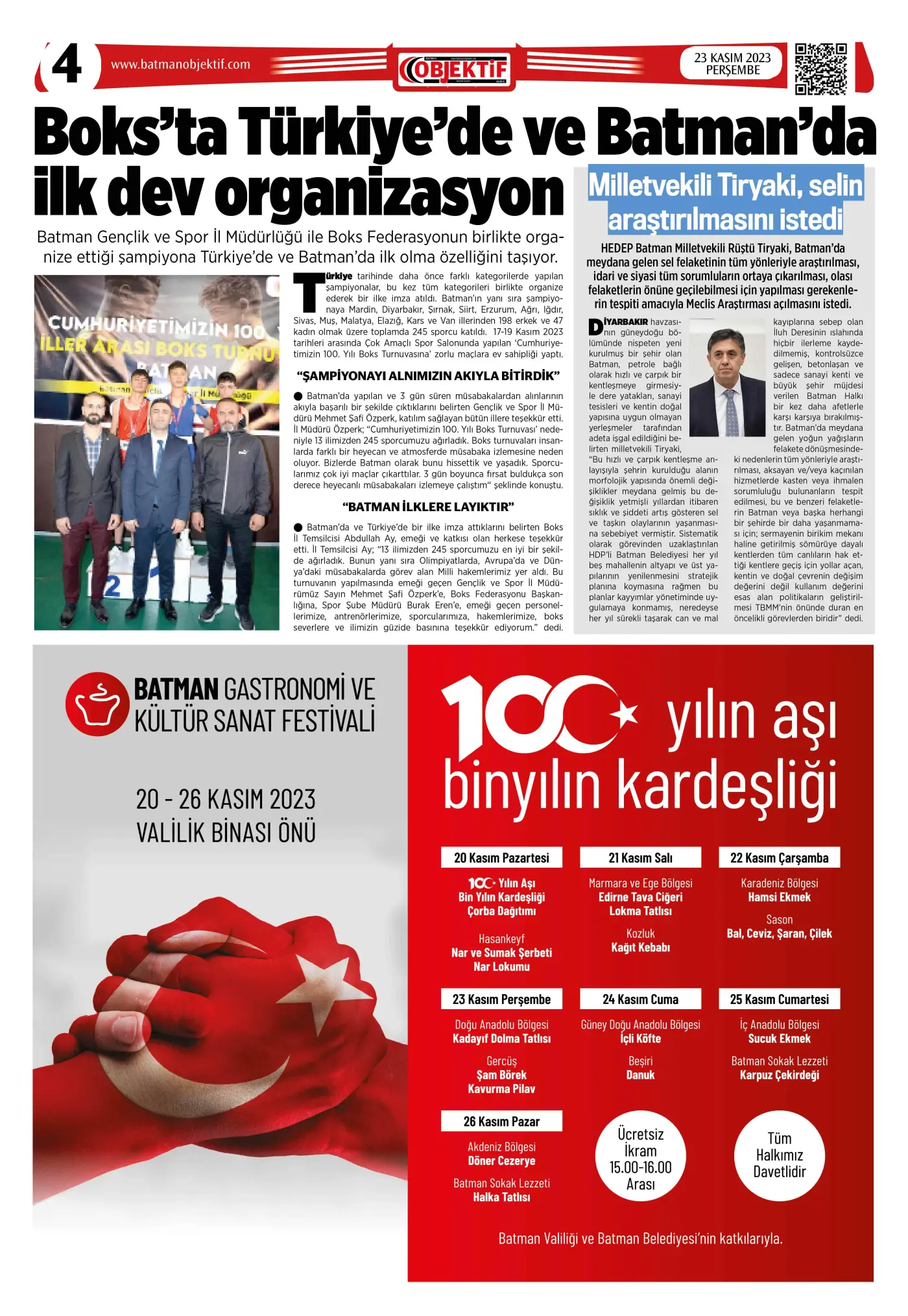 22.11.2023 tarihli sayı, 4. sayfa