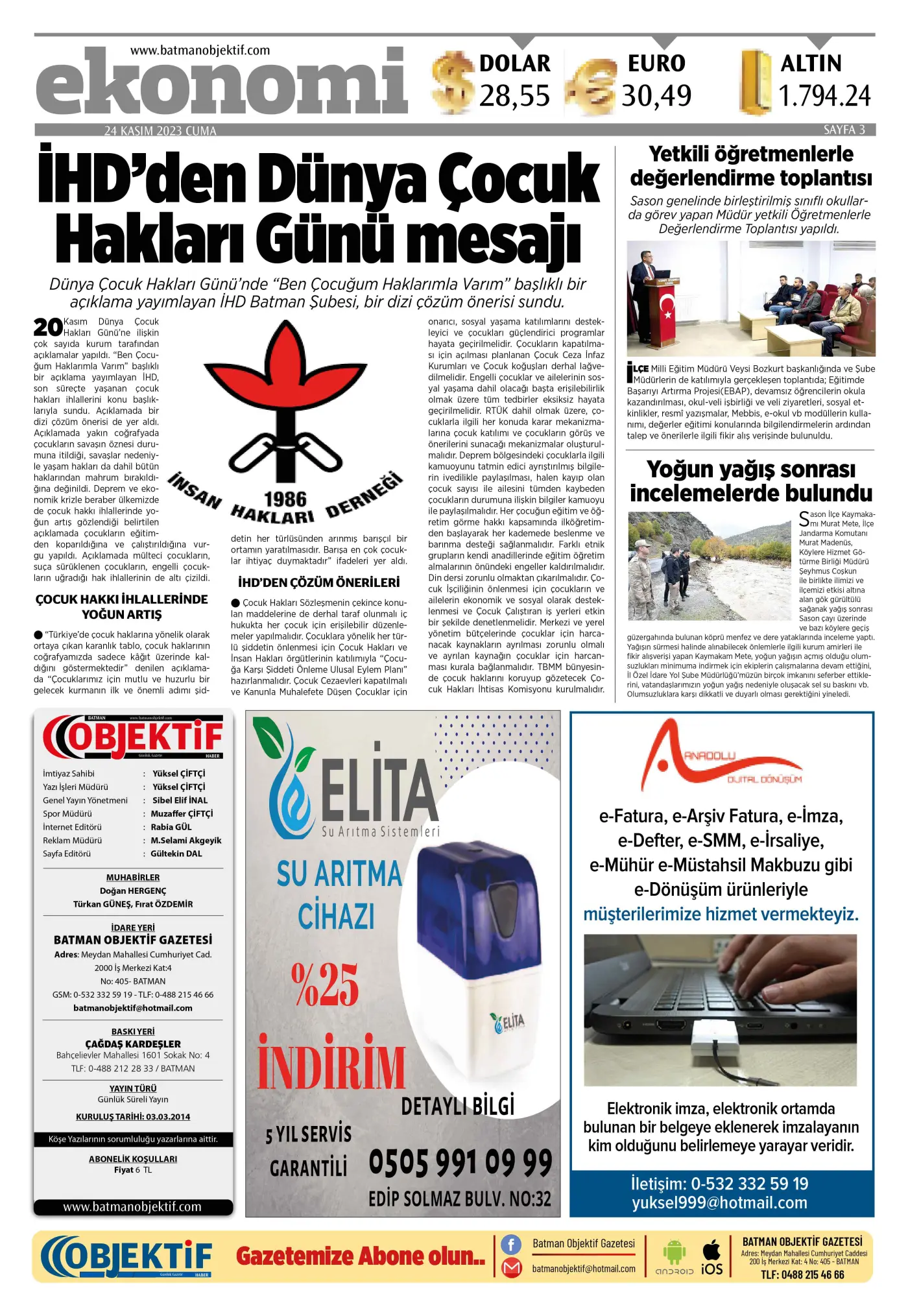 23.11.2023 tarihli sayı, 3. sayfa