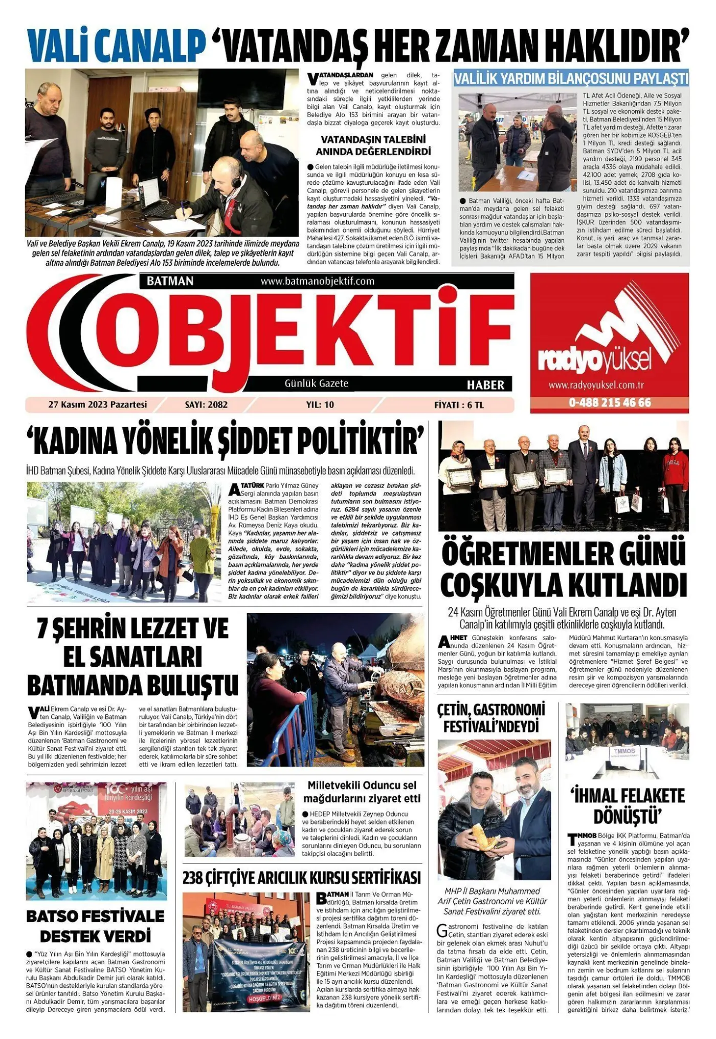 26.11.2023 tarihli sayı, 1. sayfa