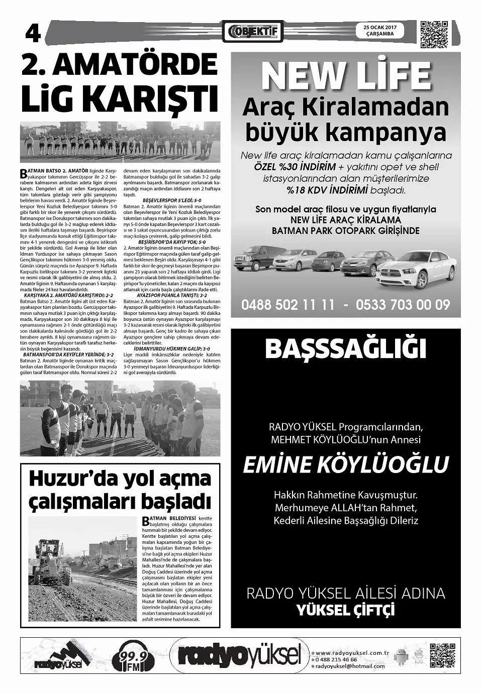 25.01.2017 tarihli sayı, 4. sayfa
