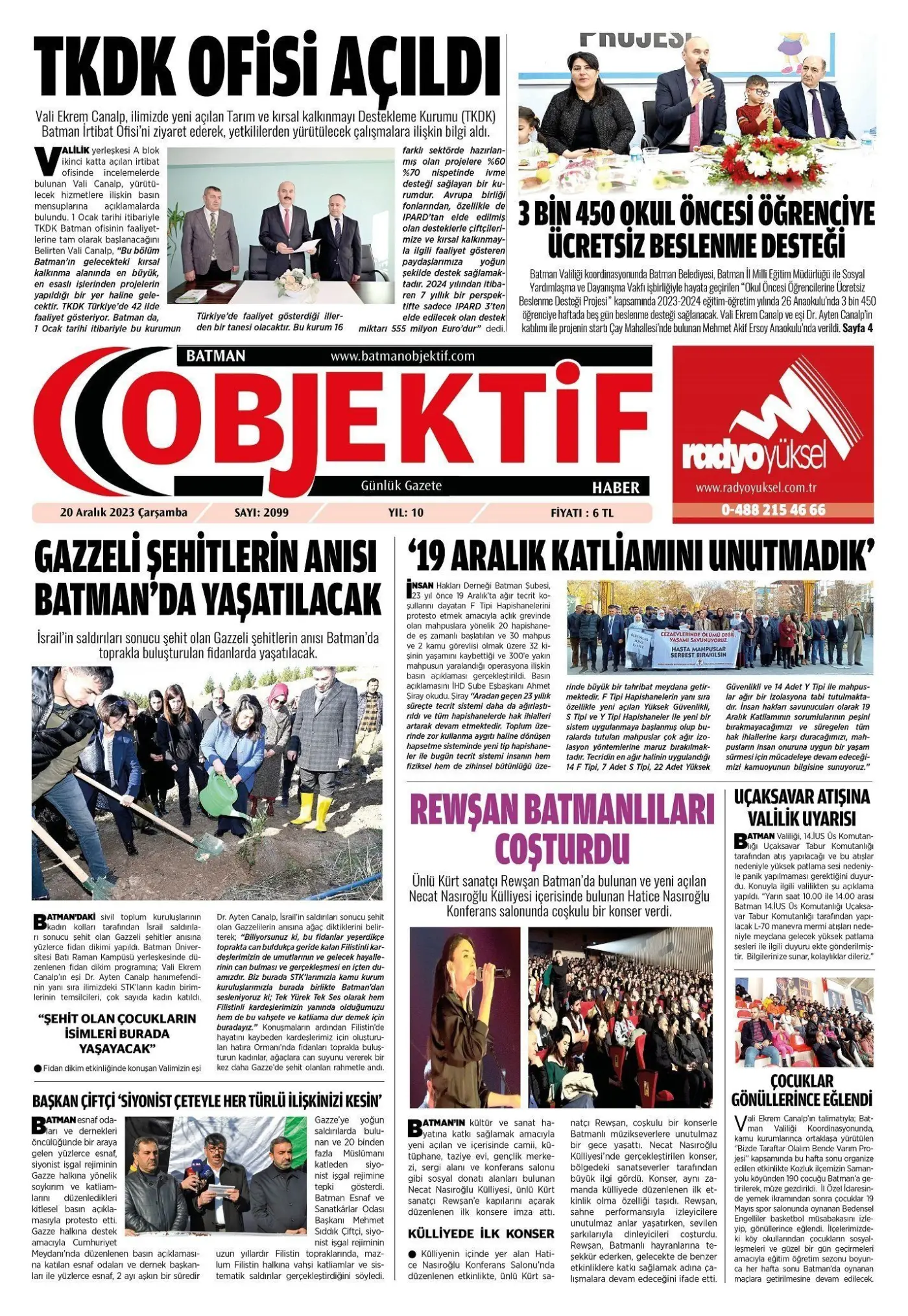 20.12.2023 tarihli sayı, 1. sayfa
