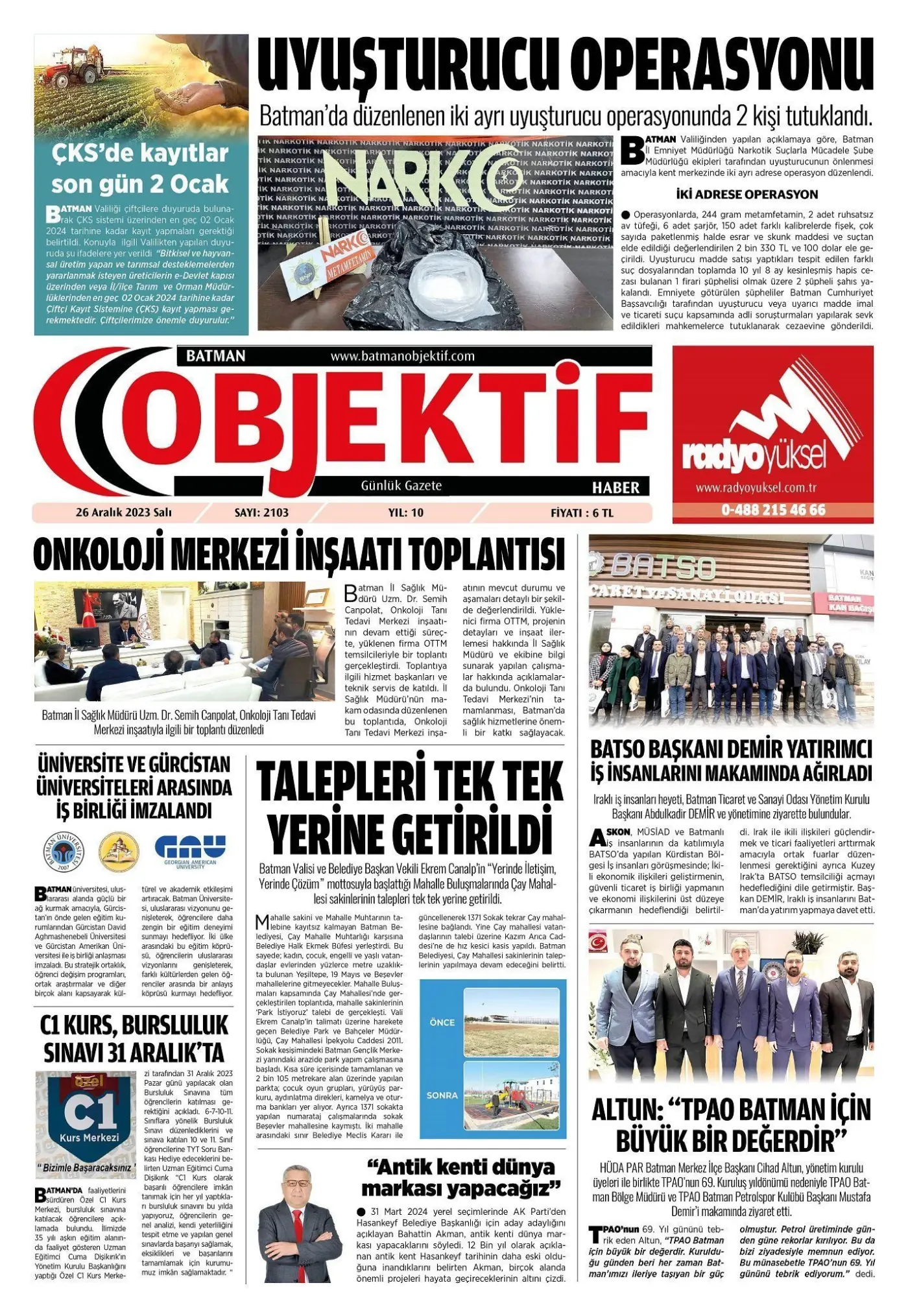 25.12.2023 tarihli sayı, 1. sayfa