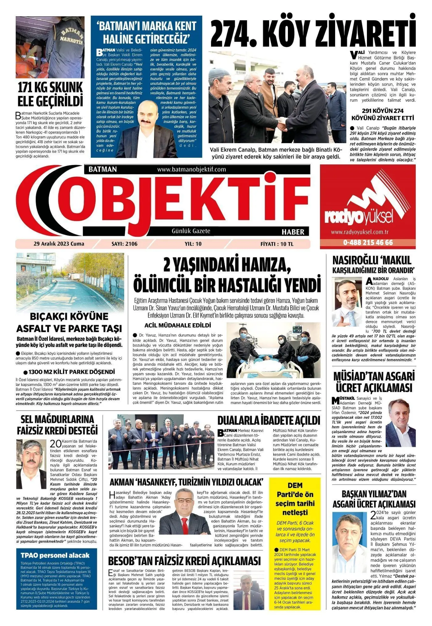 29.12.2023 tarihli sayı, 1. sayfa