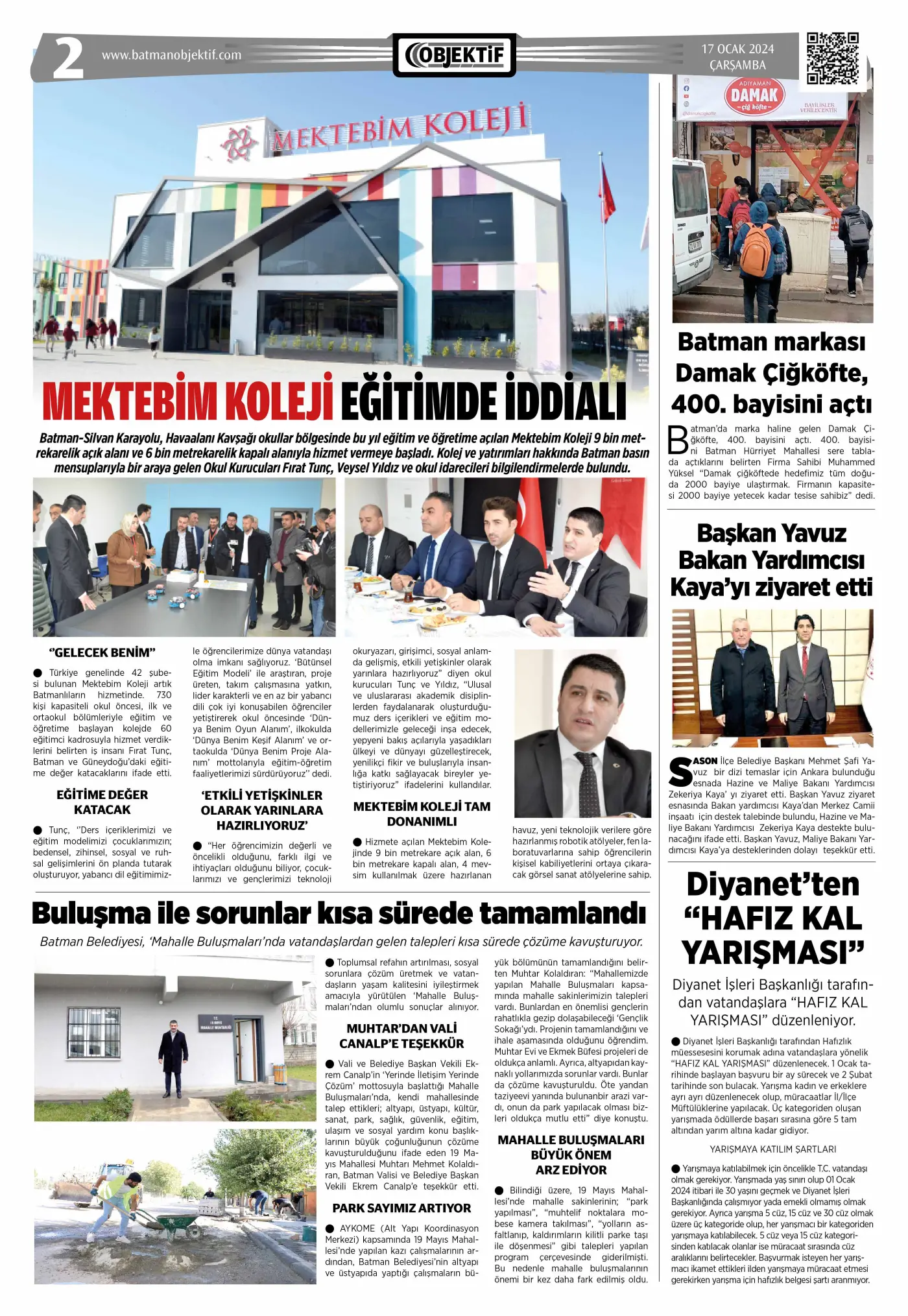 16.01.2024 tarihli sayı, 2. sayfa