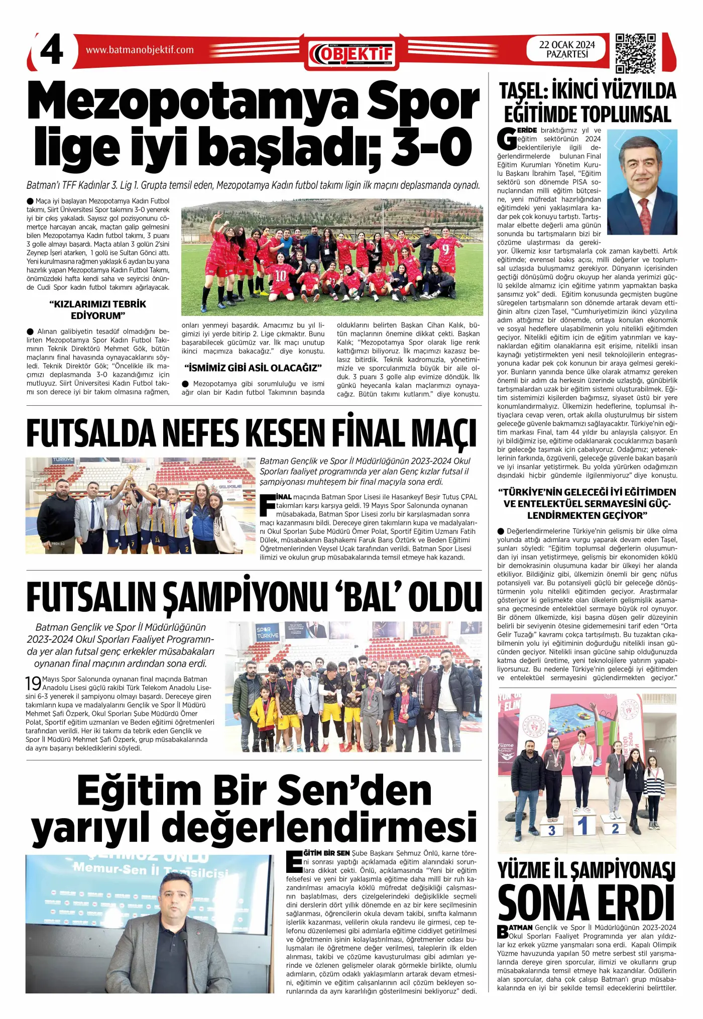 22.01.2024 tarihli sayı, 4. sayfa