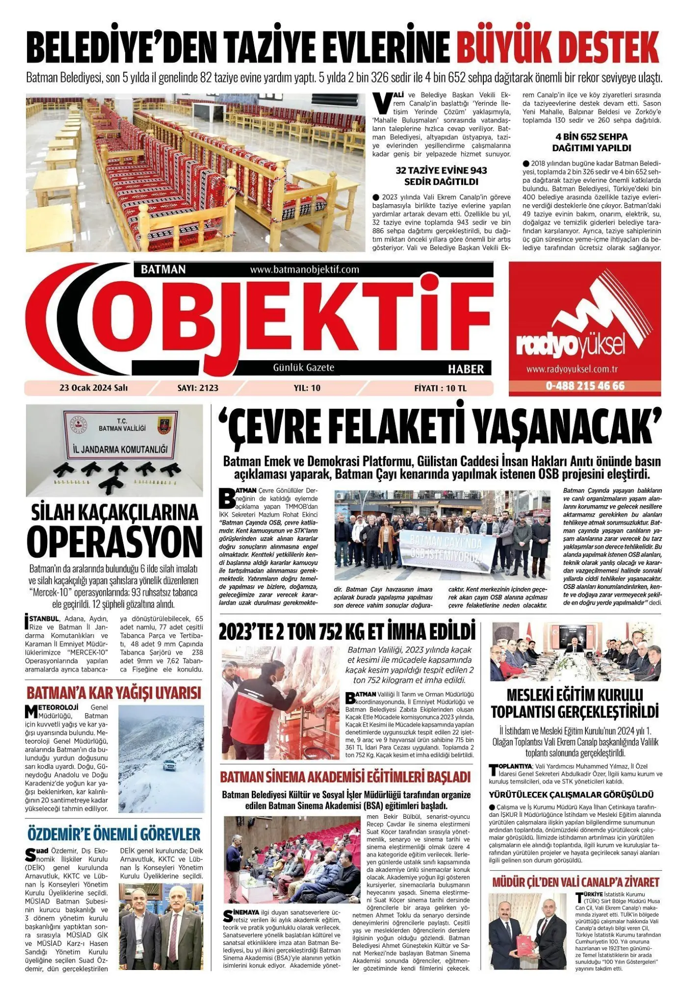 25.01.2024 tarihli sayı, 1. sayfa