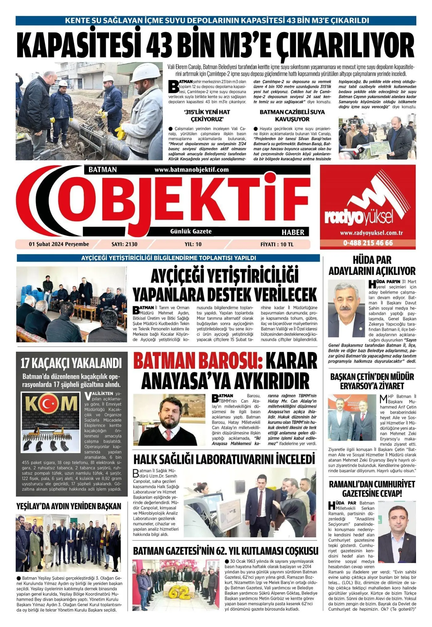 01.02.2024 tarihli sayı, 1. sayfa