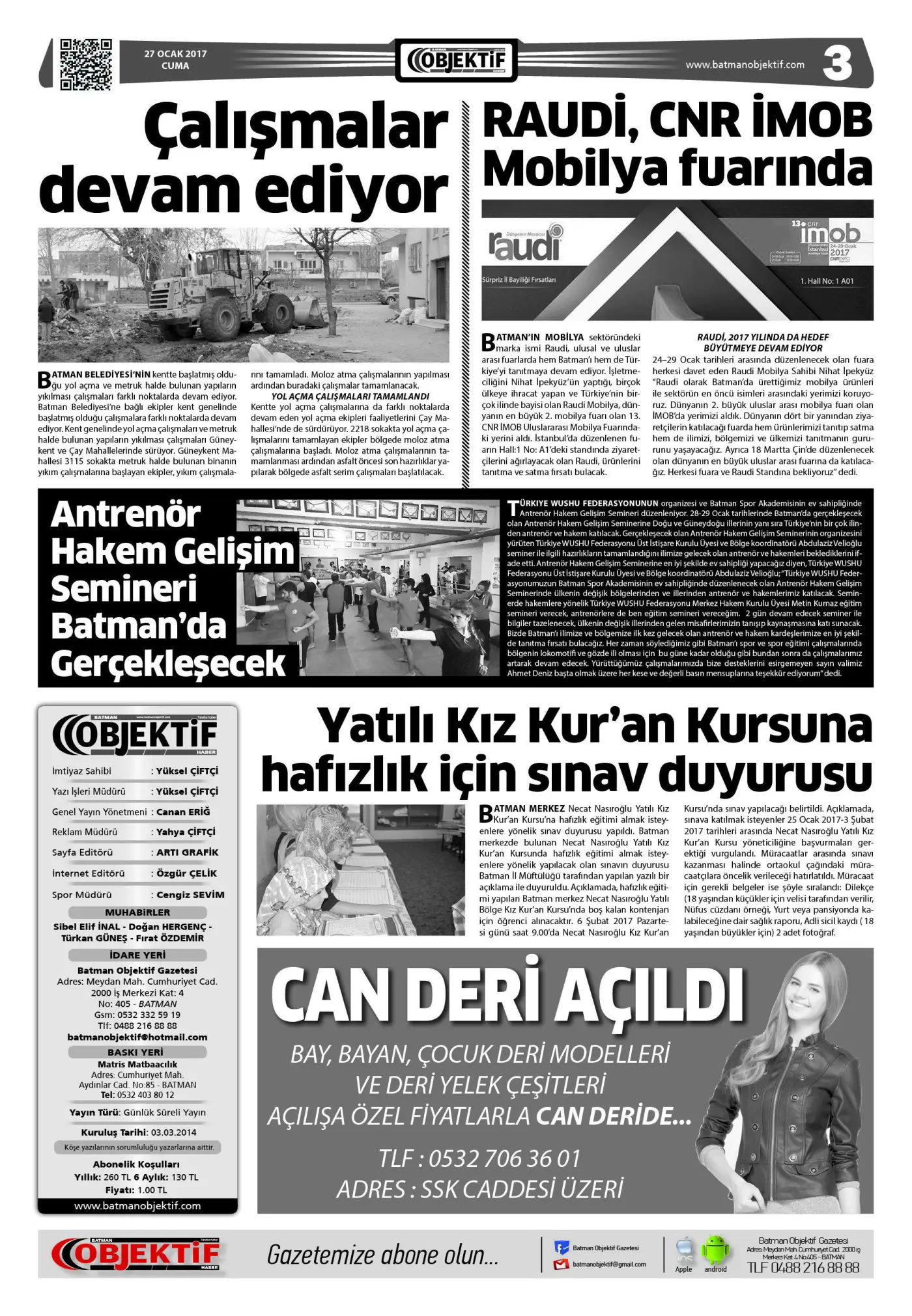 27.01.2017 tarihli sayı, 3. sayfa