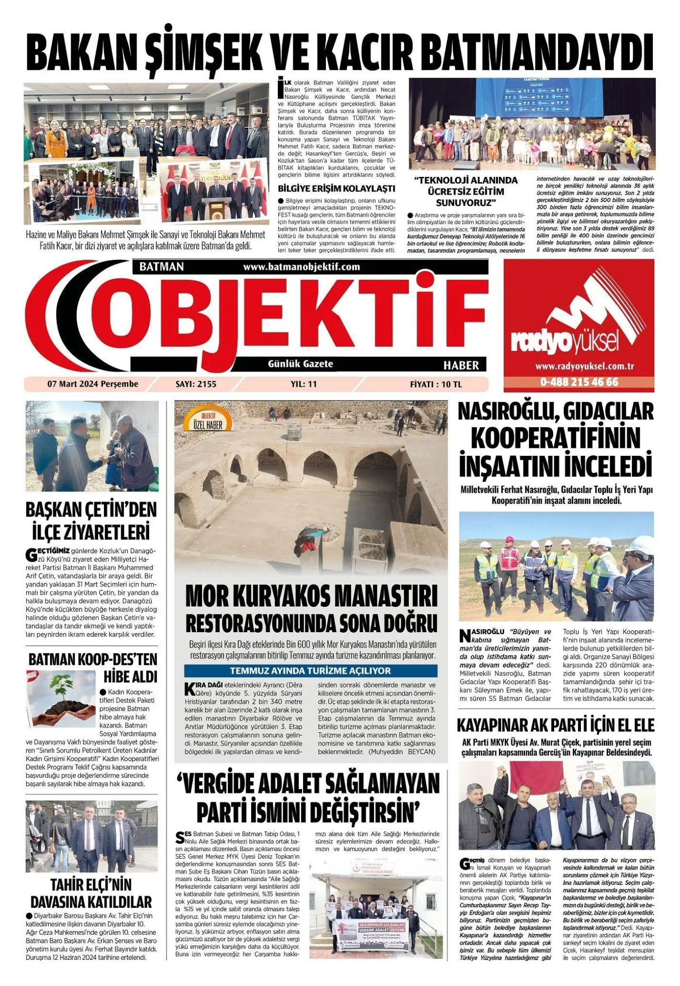 06.03.2024 tarihli sayı, 1. sayfa