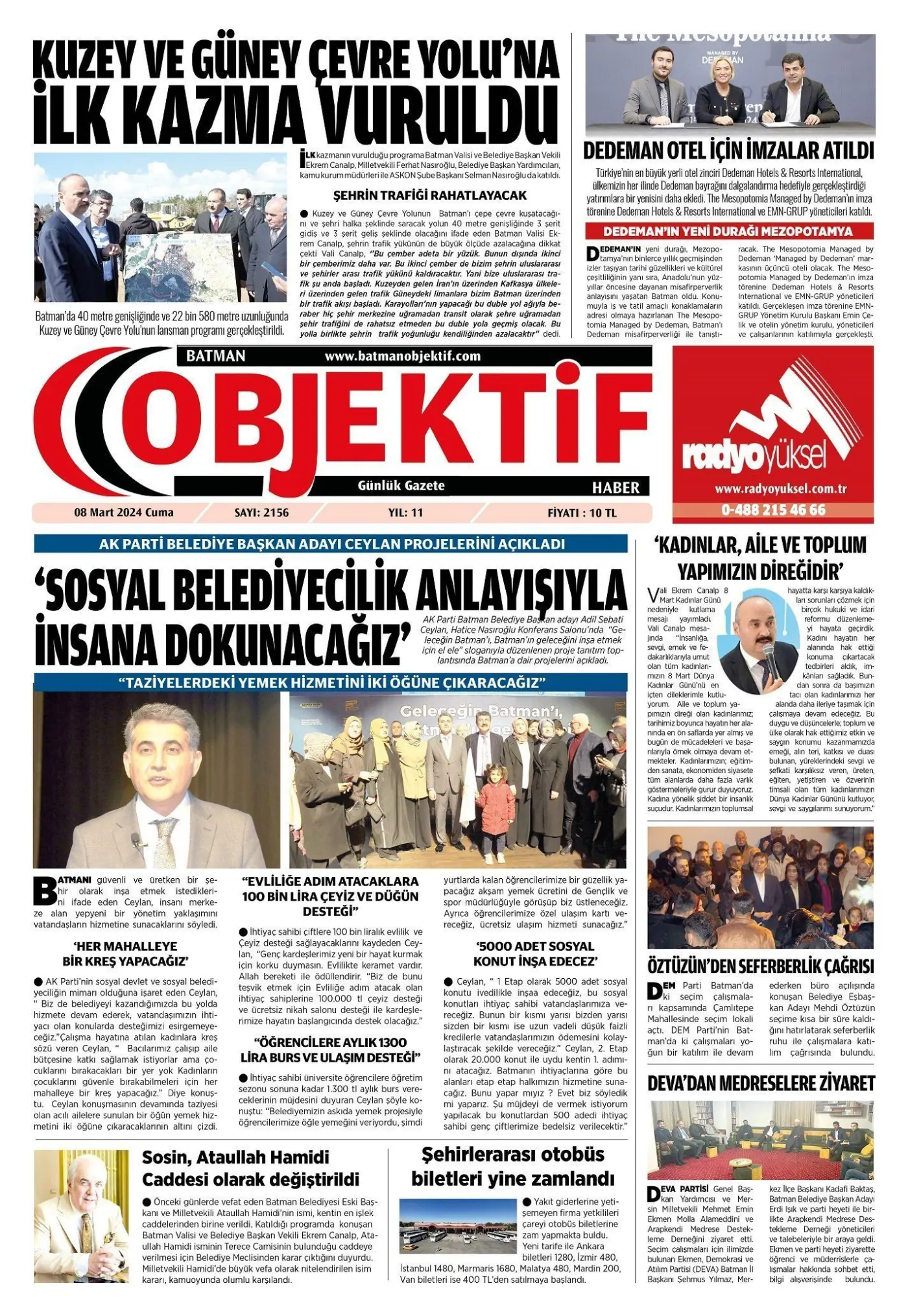08.03.2024 tarihli sayı, 1. sayfa