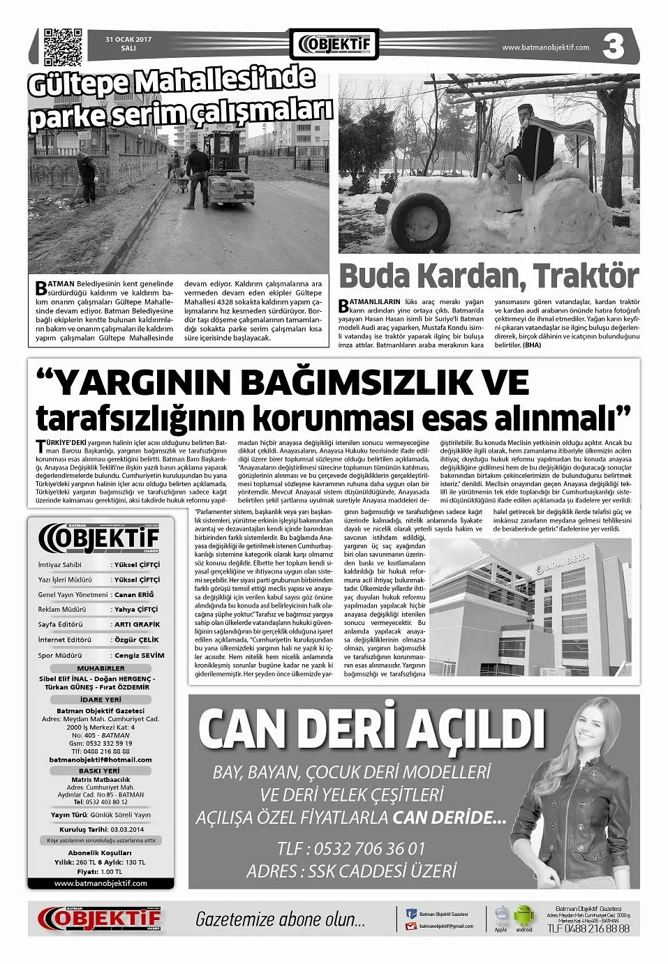30.01.2017 tarihli sayı, 3. sayfa