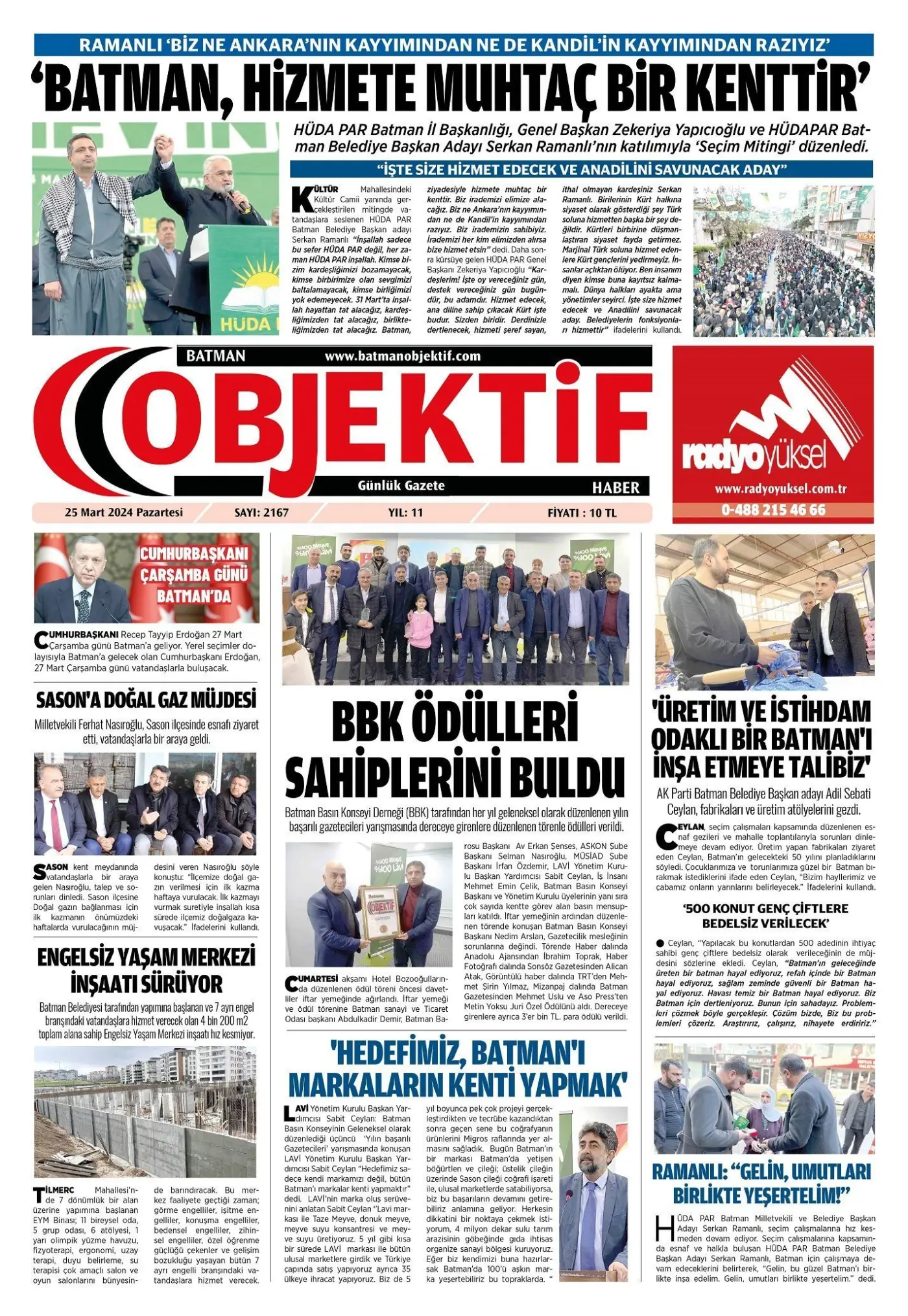 25.03.2024 tarihli sayı, 1. sayfa