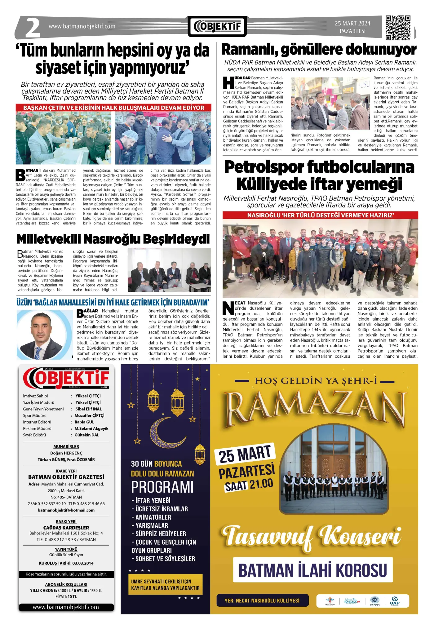 25.03.2024 tarihli sayı, 2. sayfa
