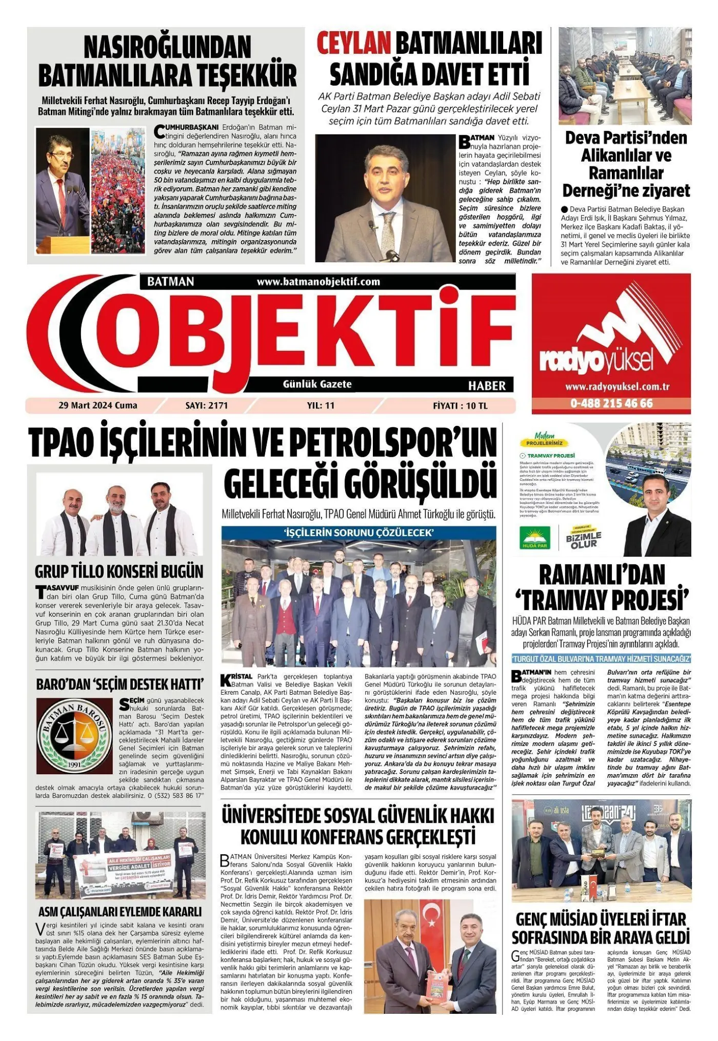 29.03.2024 tarihli sayı, 1. sayfa