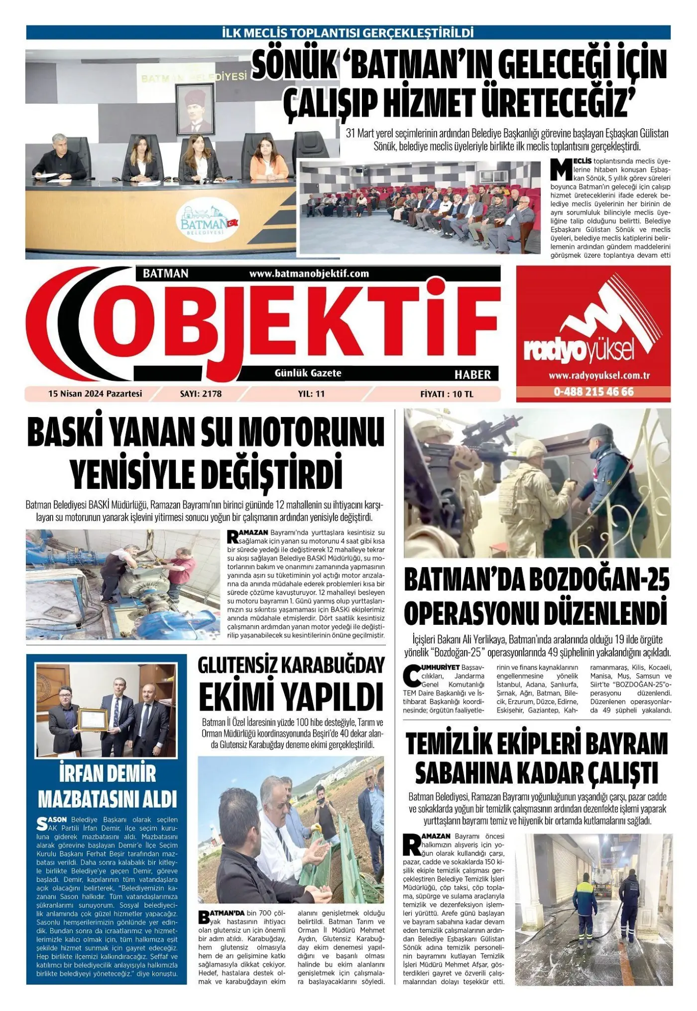 16.04.2024 tarihli sayı, 1. sayfa