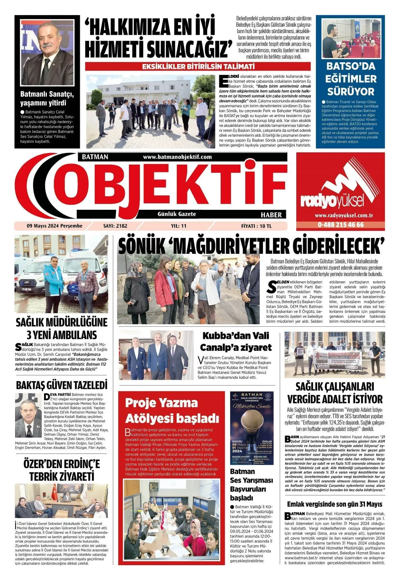 11.05.2024 tarihli sayı, 1. sayfa