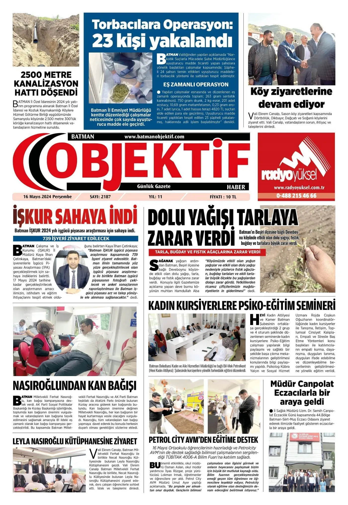 17.05.2024 tarihli sayı, 1. sayfa