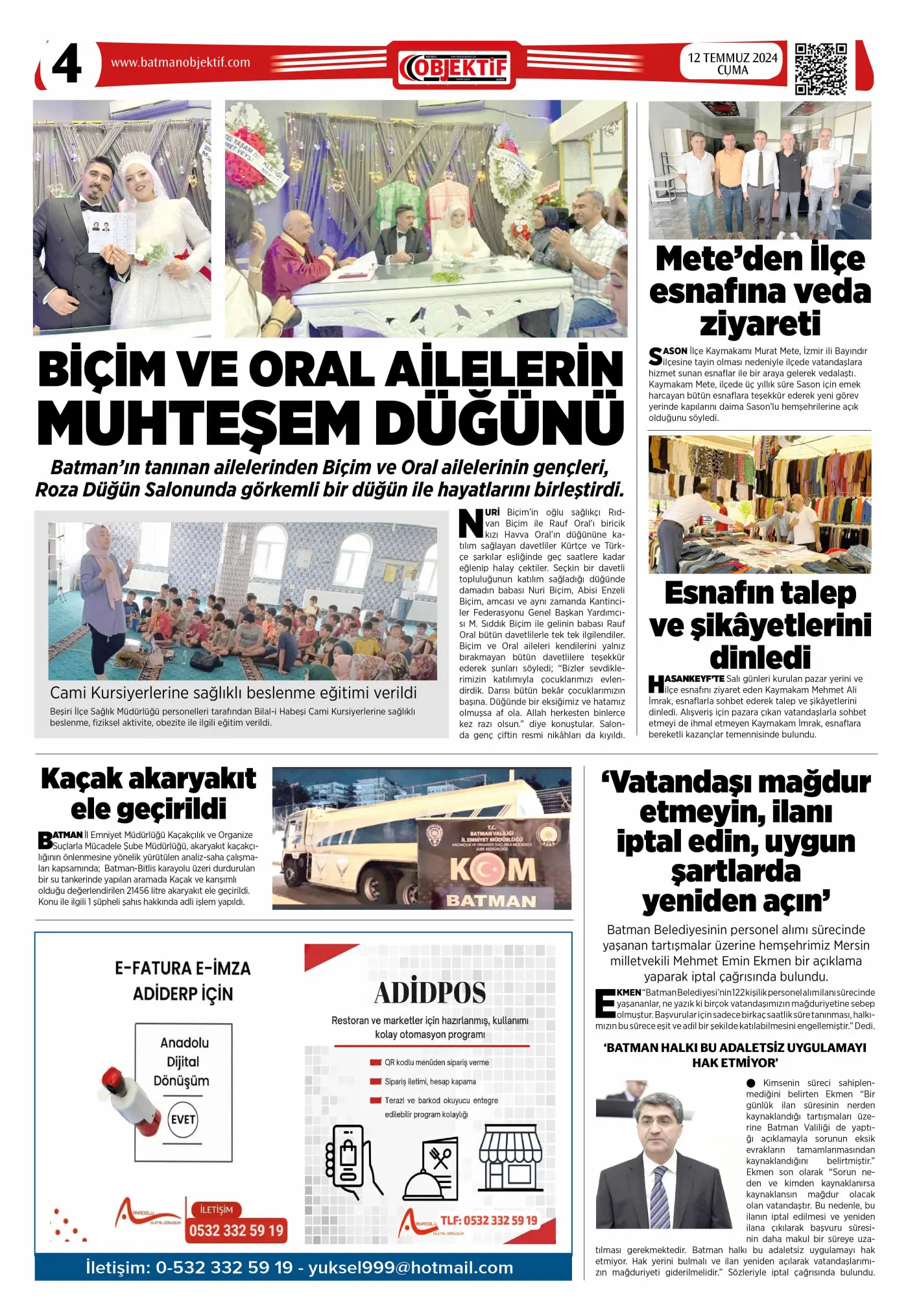 13.07.2024 tarihli sayı, 4. sayfa
