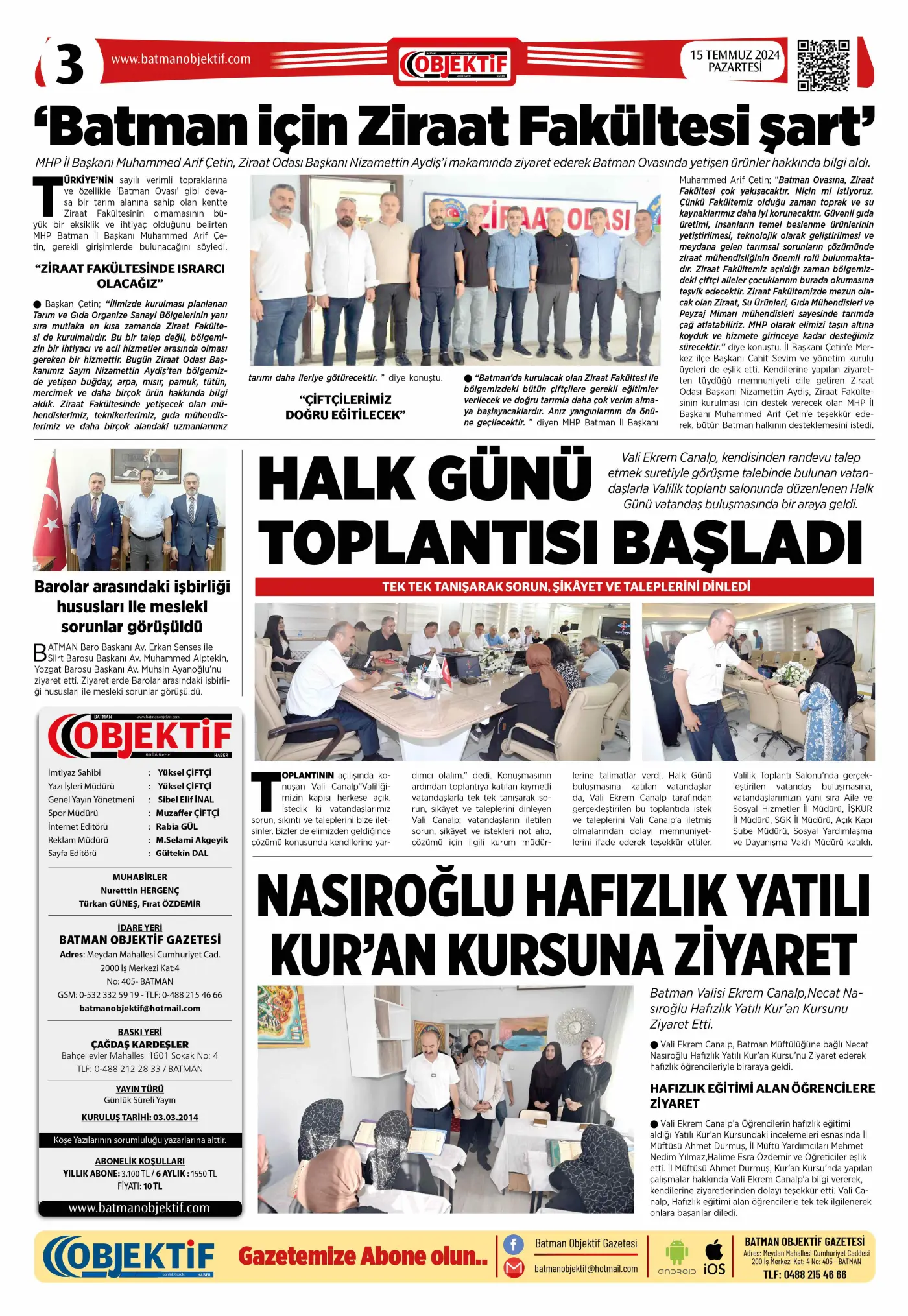 15.07.2024 tarihli sayı, 3. sayfa