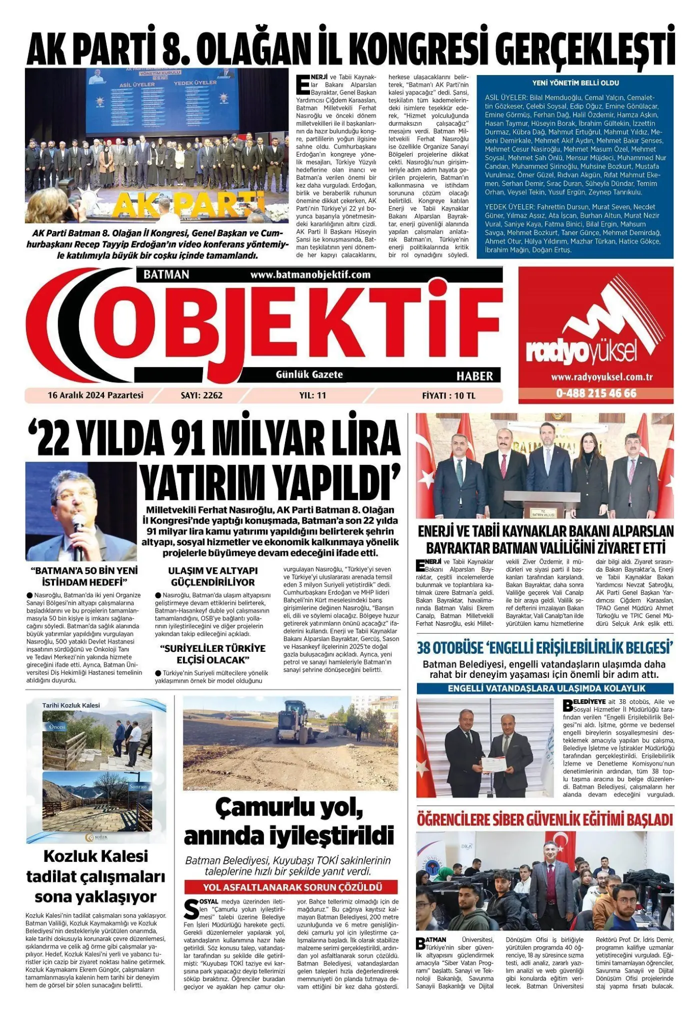 18.12.2024 tarihli sayı, 1. sayfa