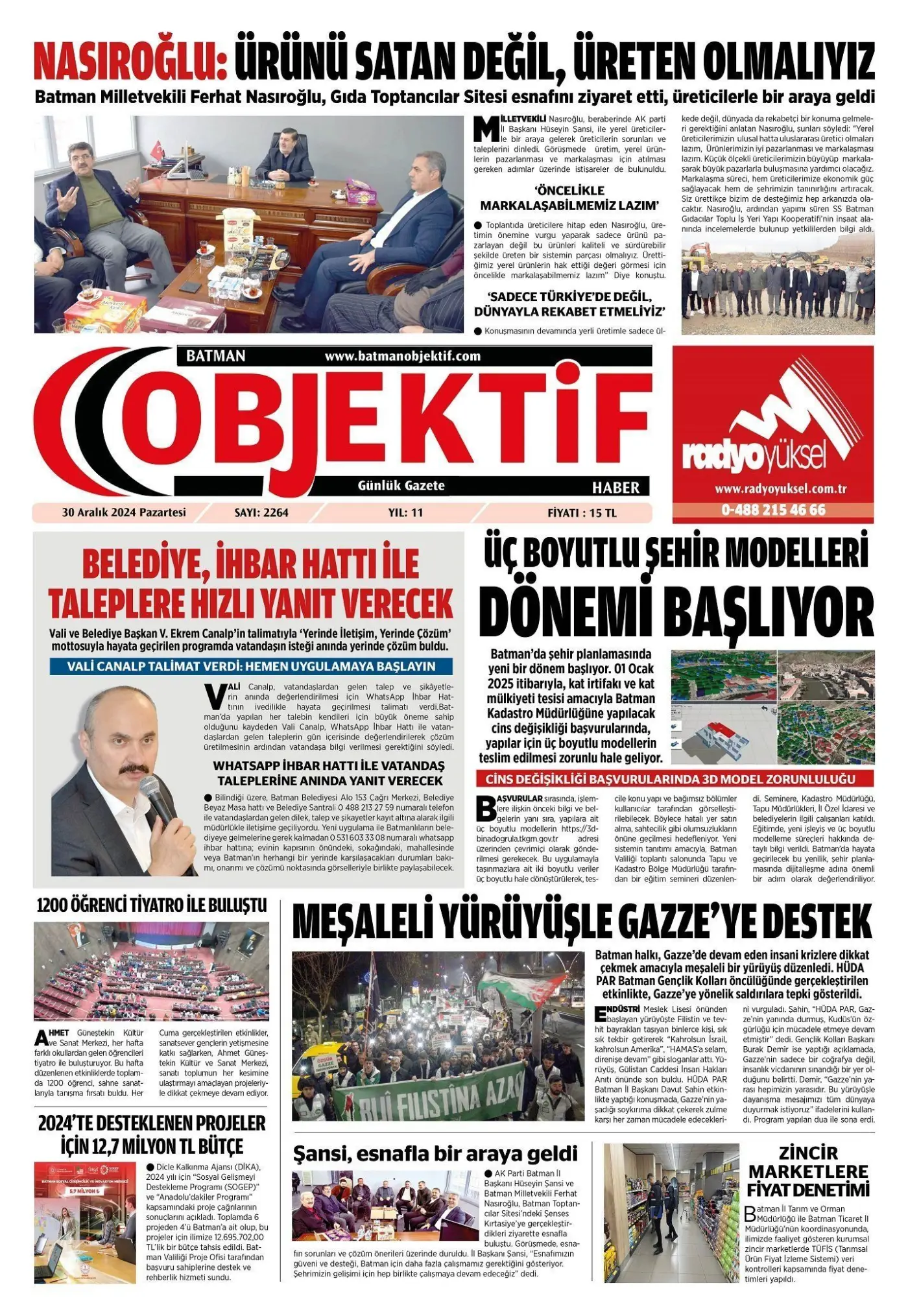 30.12.2024 tarihli sayı, 1. sayfa
