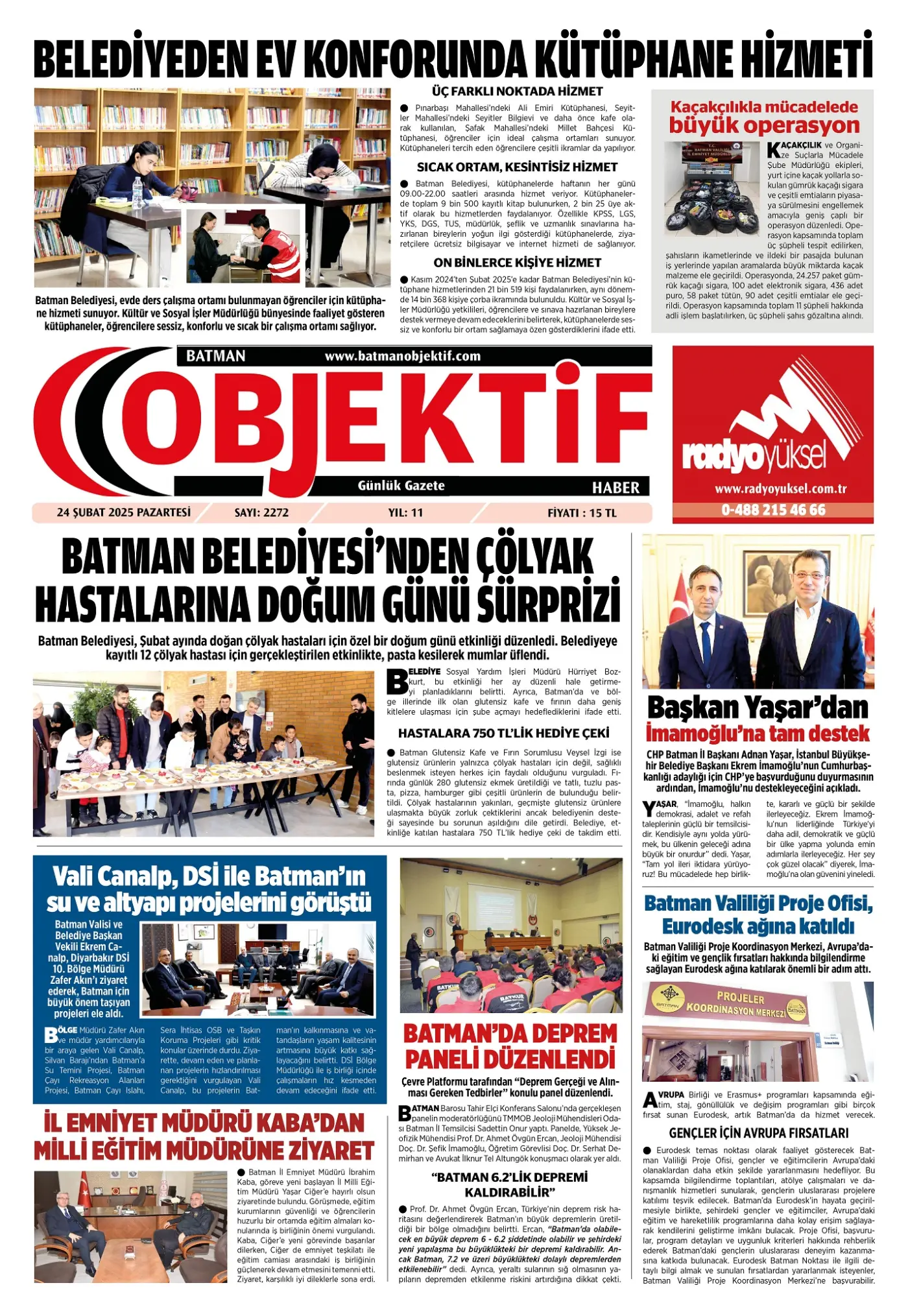 23.02.2025 tarihli sayı, 1. sayfa