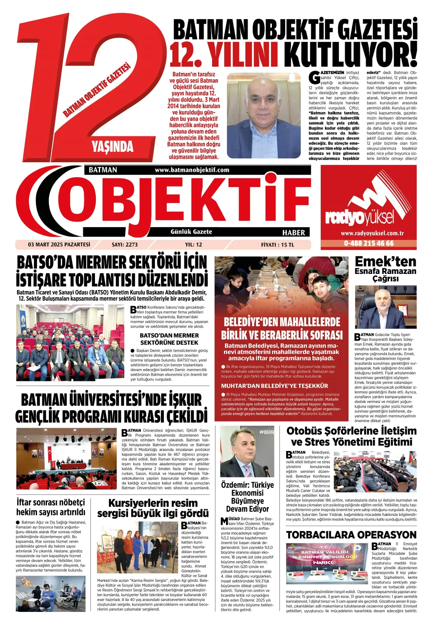 03.03.2025 tarihli sayı, 1. sayfa