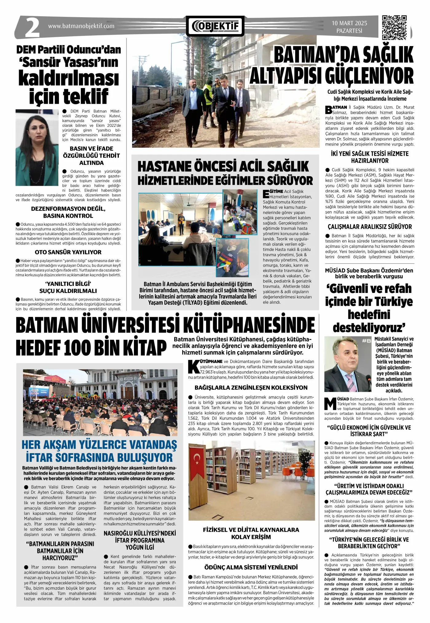 10.03.2025 tarihli sayı, 2. sayfa