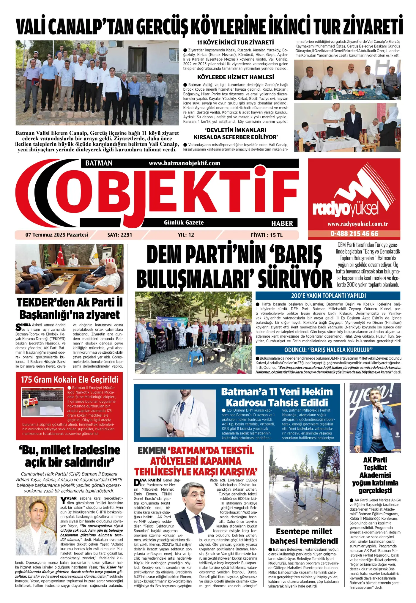 06.07.2025 tarihli sayı, 1. sayfa