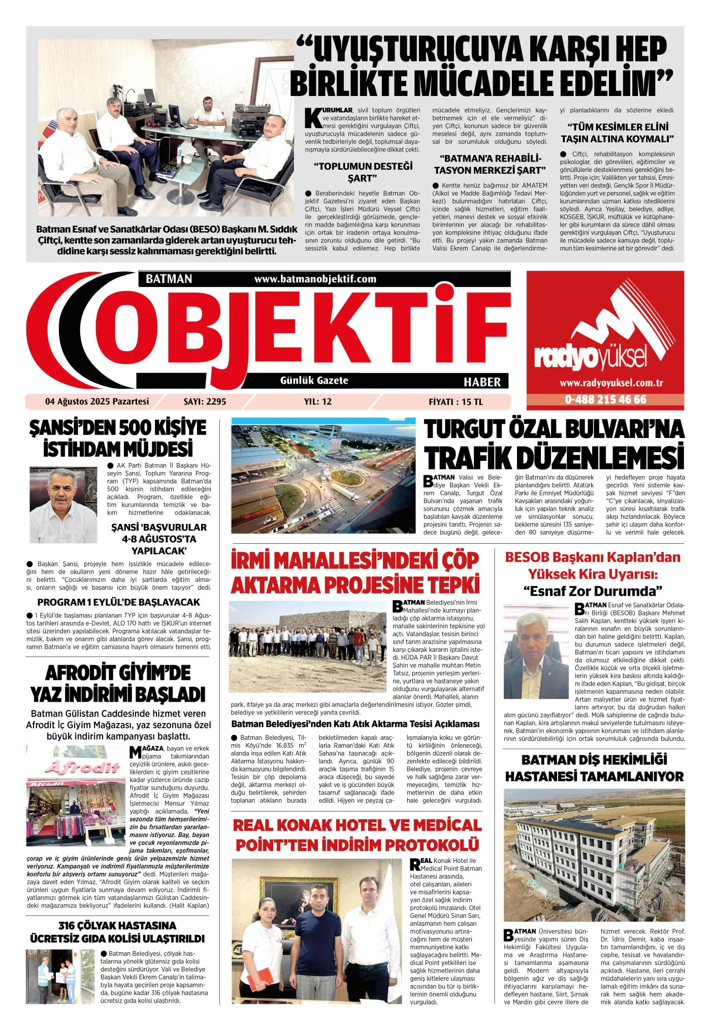 04.08.2025 tarihli sayı, 1. sayfa