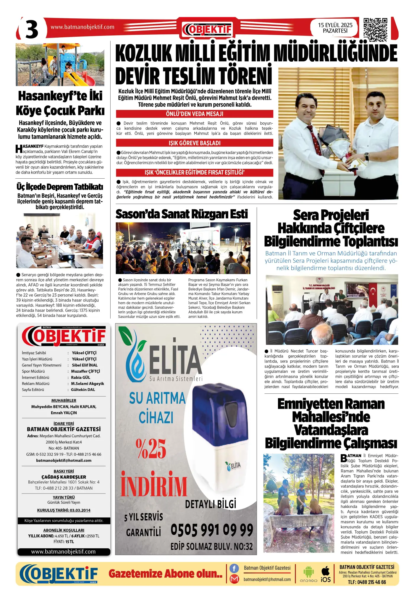 14.09.2025 tarihli sayı, 3. sayfa