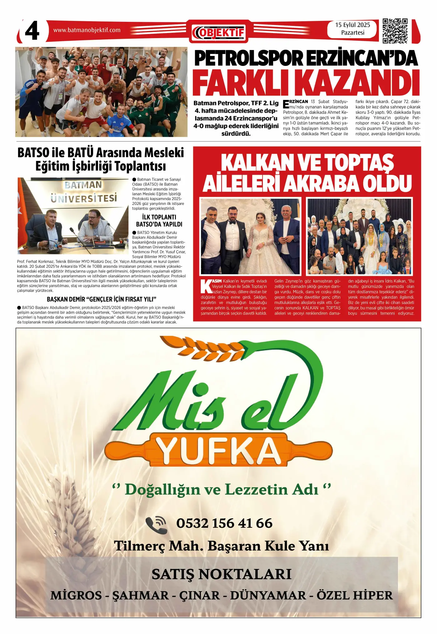 14.09.2025 tarihli sayı, 4. sayfa
