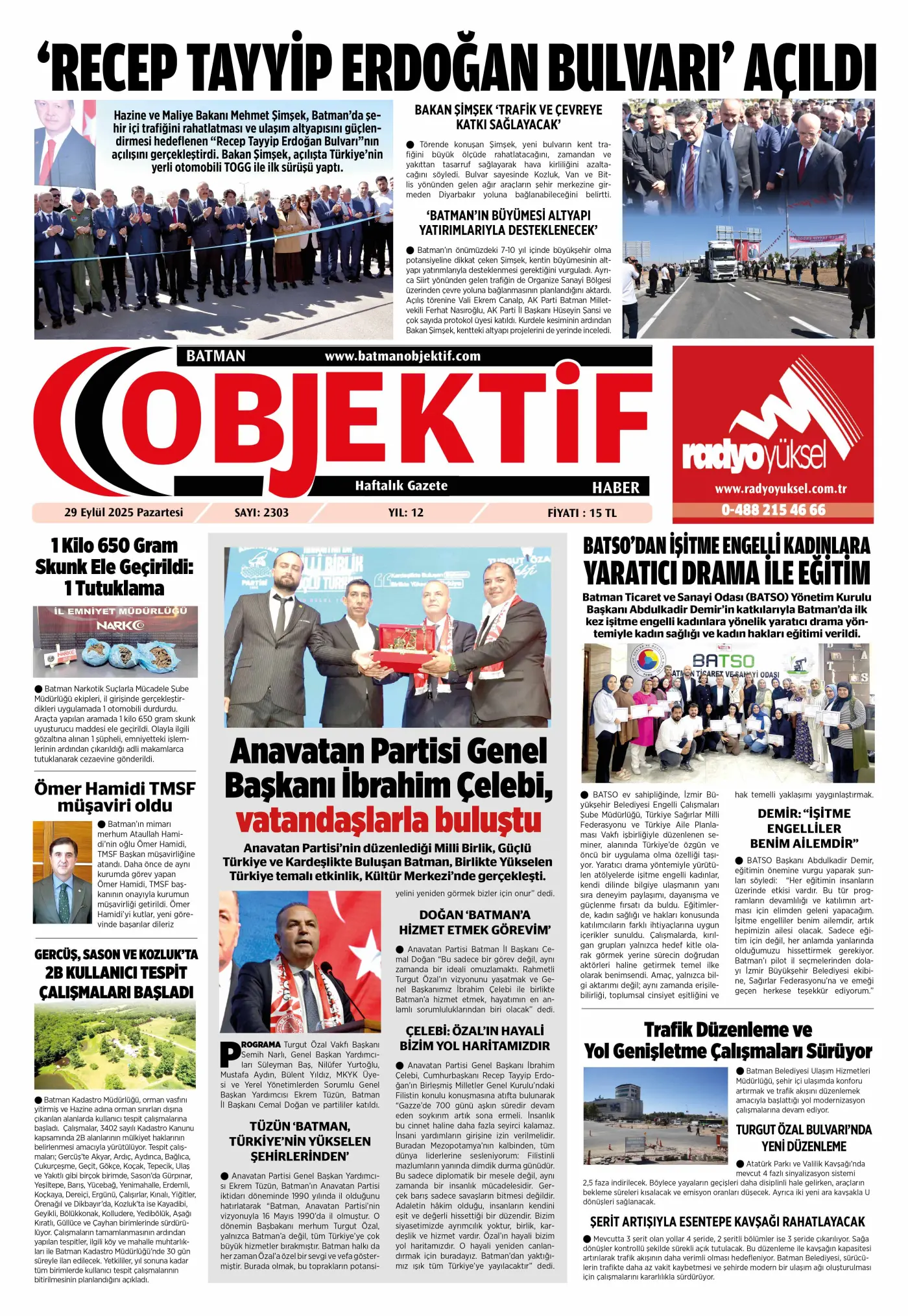 28.09.2025 tarihli sayı, 1. sayfa