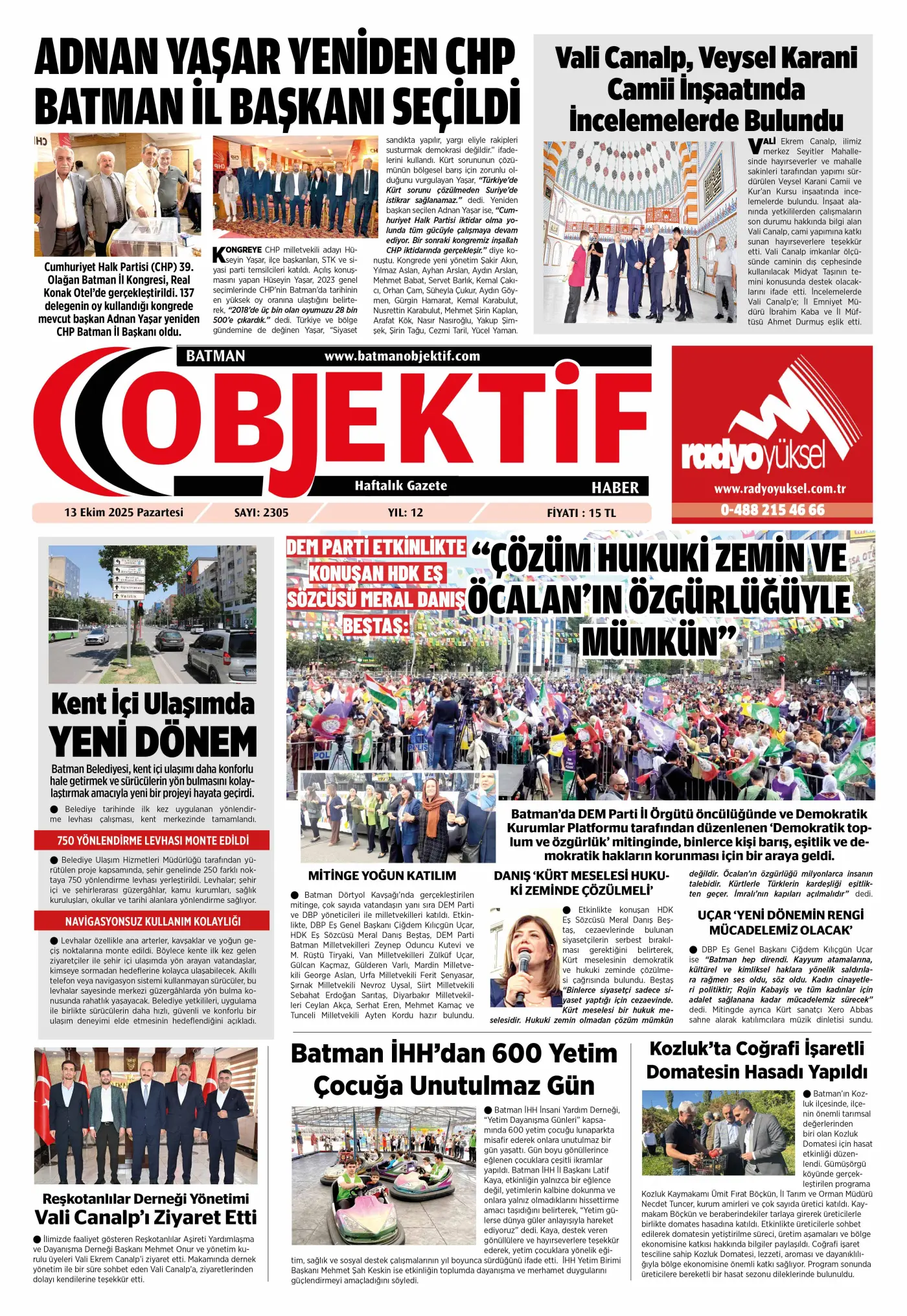 18.10.2025 tarihli sayı, 1. sayfa