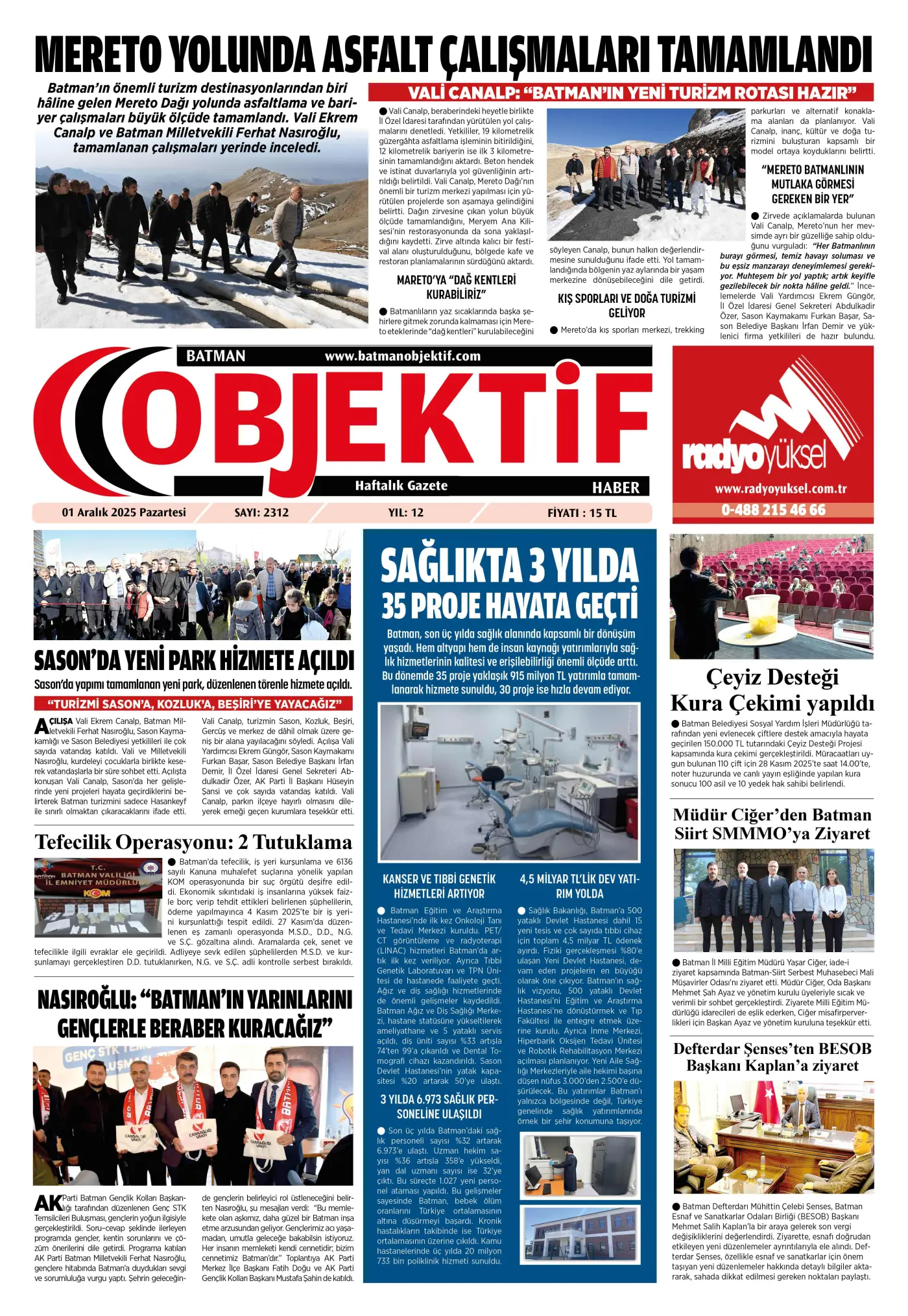 02.12.2025 tarihli sayı, 1. sayfa
