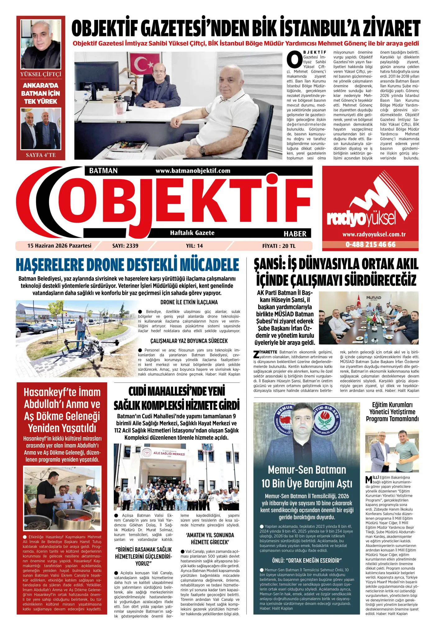 14.06.2026 tarihli sayı, 1. sayfa