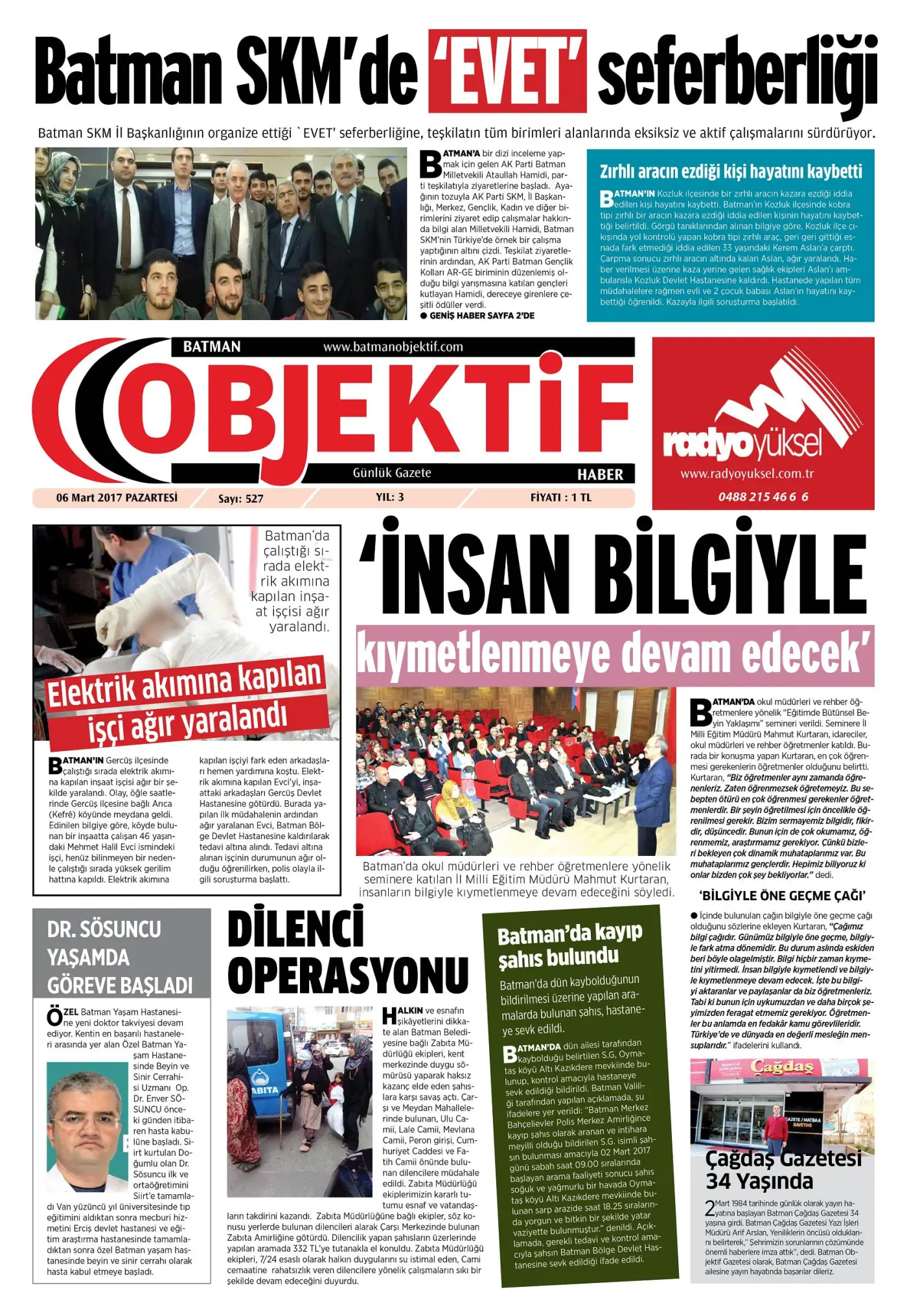 05.03.2017 tarihli sayı, 1. sayfa