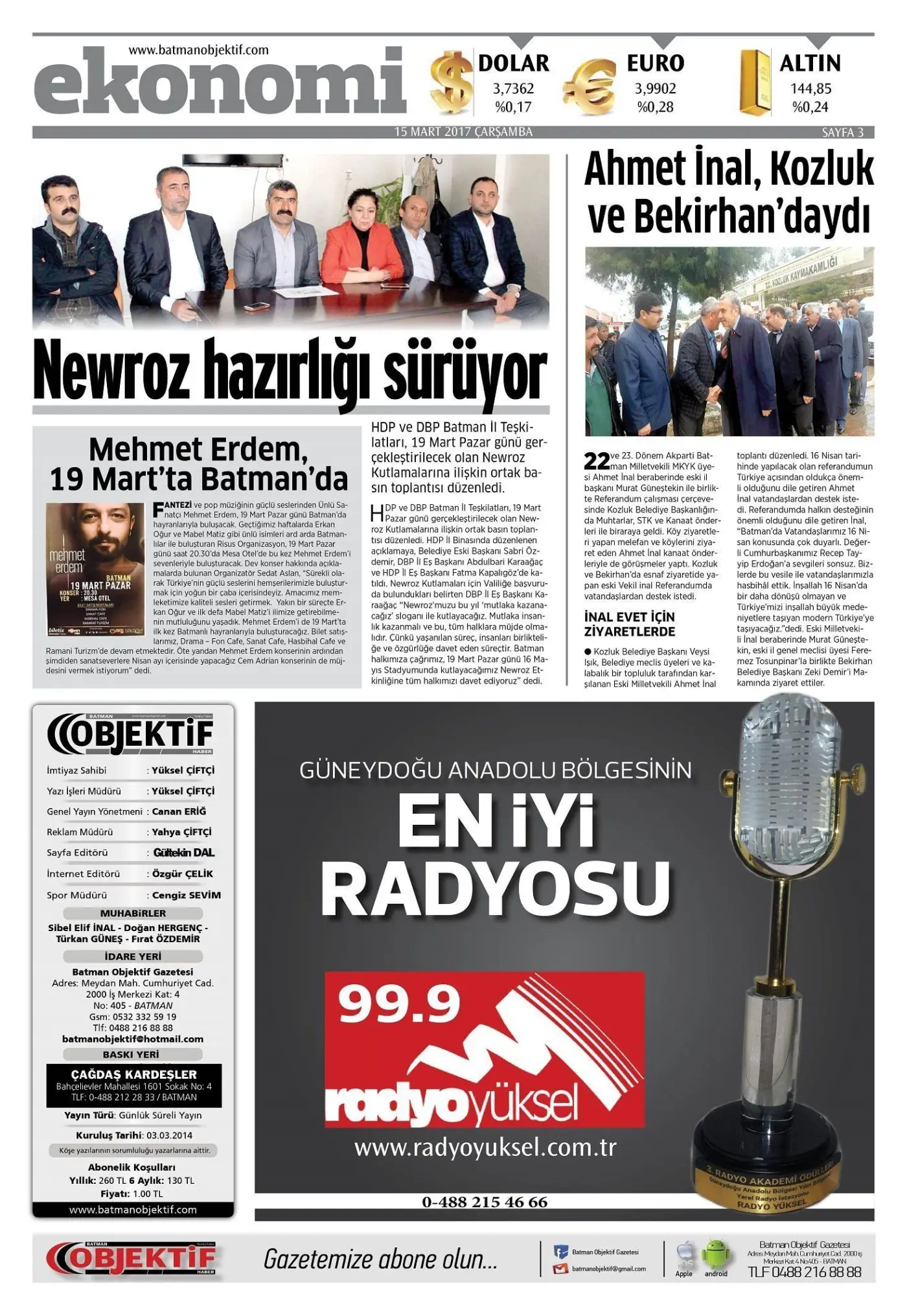 15.03.2017 tarihli sayı, 3. sayfa
